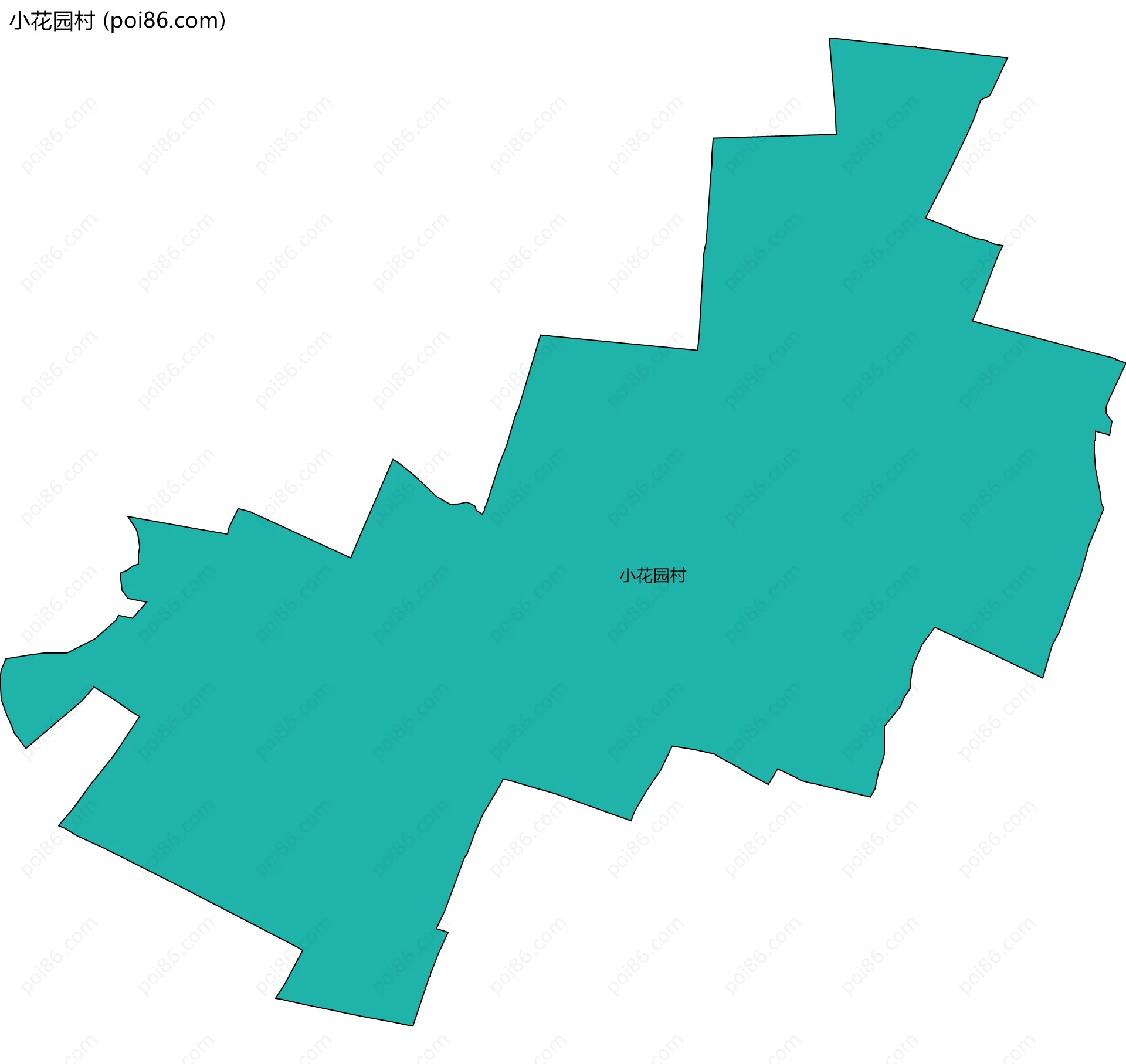 小花园村边界地图