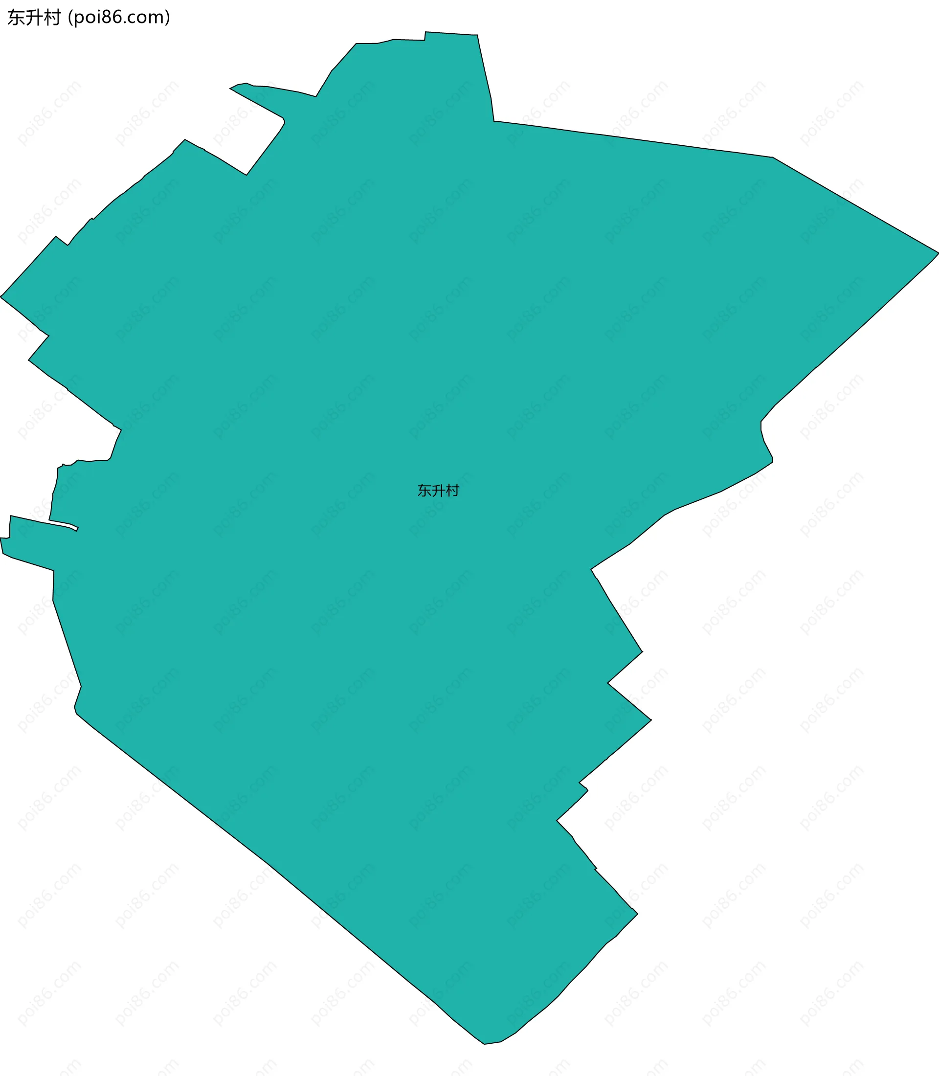 东升村边界地图