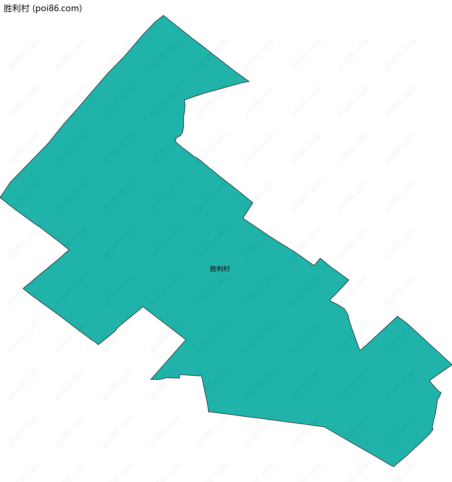 胜利村边界地图