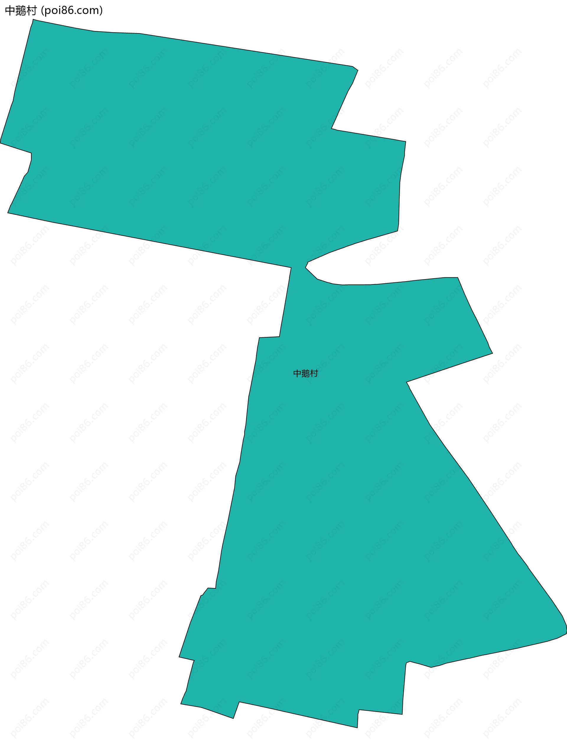 中鹅村边界地图