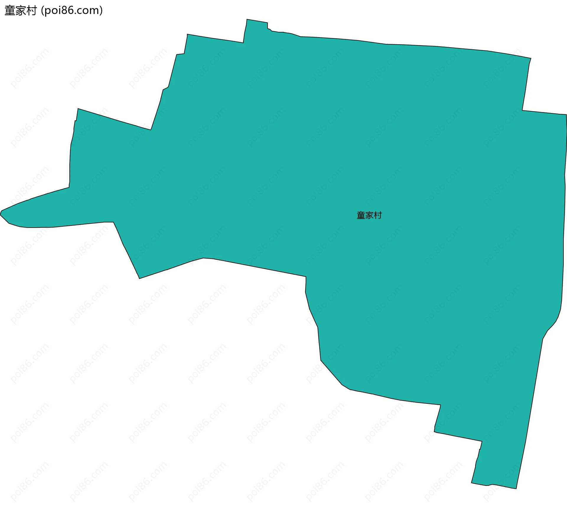 童家村边界地图