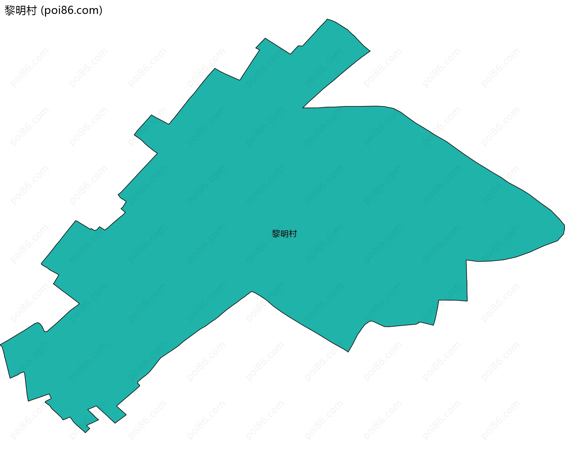 黎明村边界地图