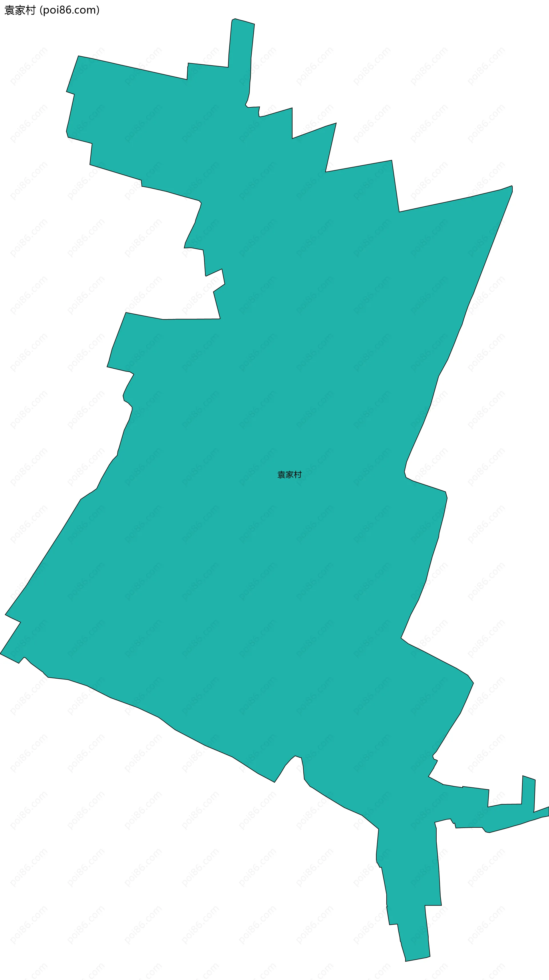 袁家村边界地图