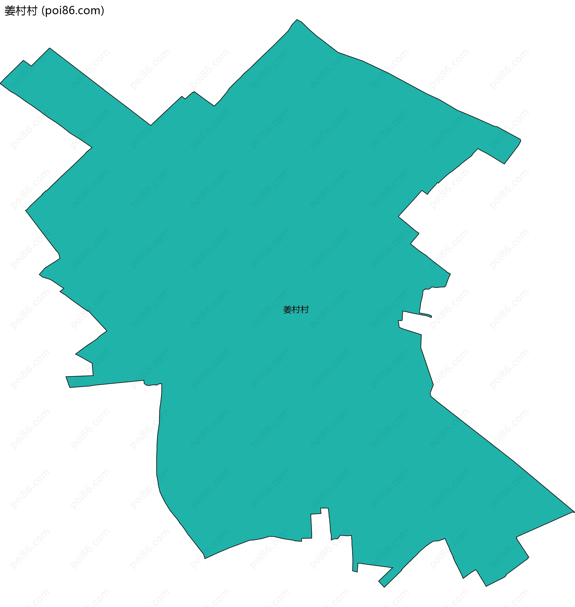 姜村村边界地图