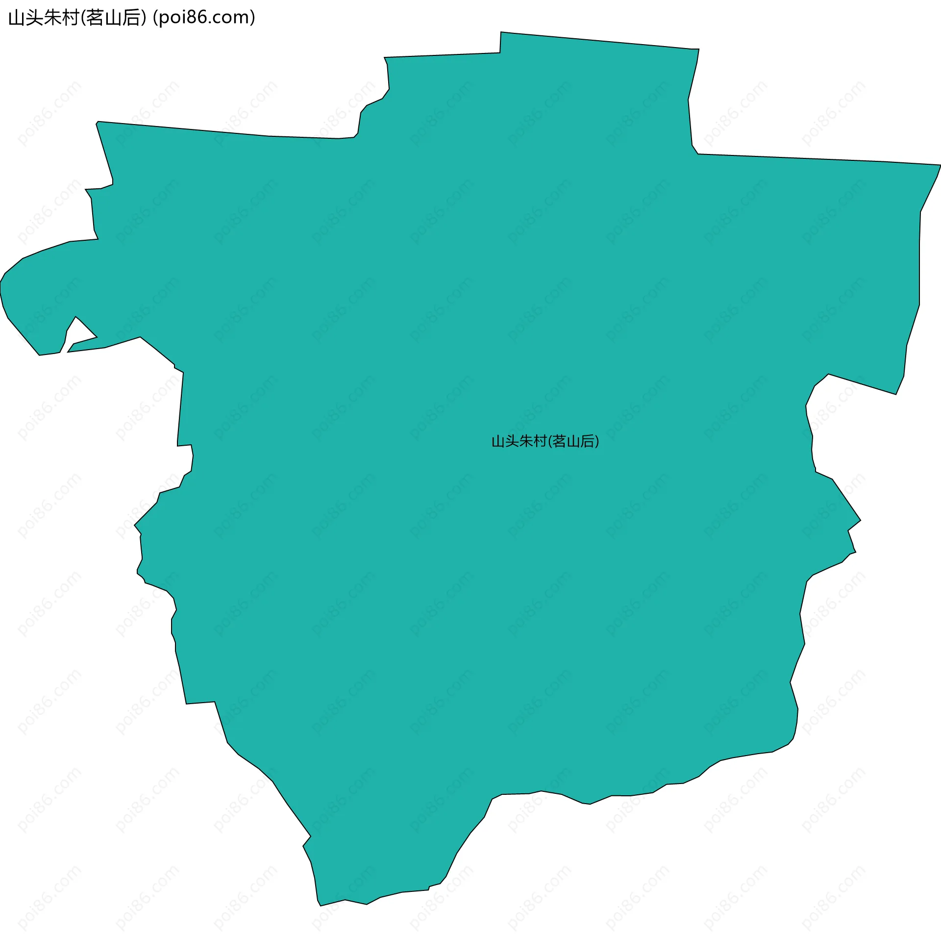 山头朱村(茗山后)边界地图