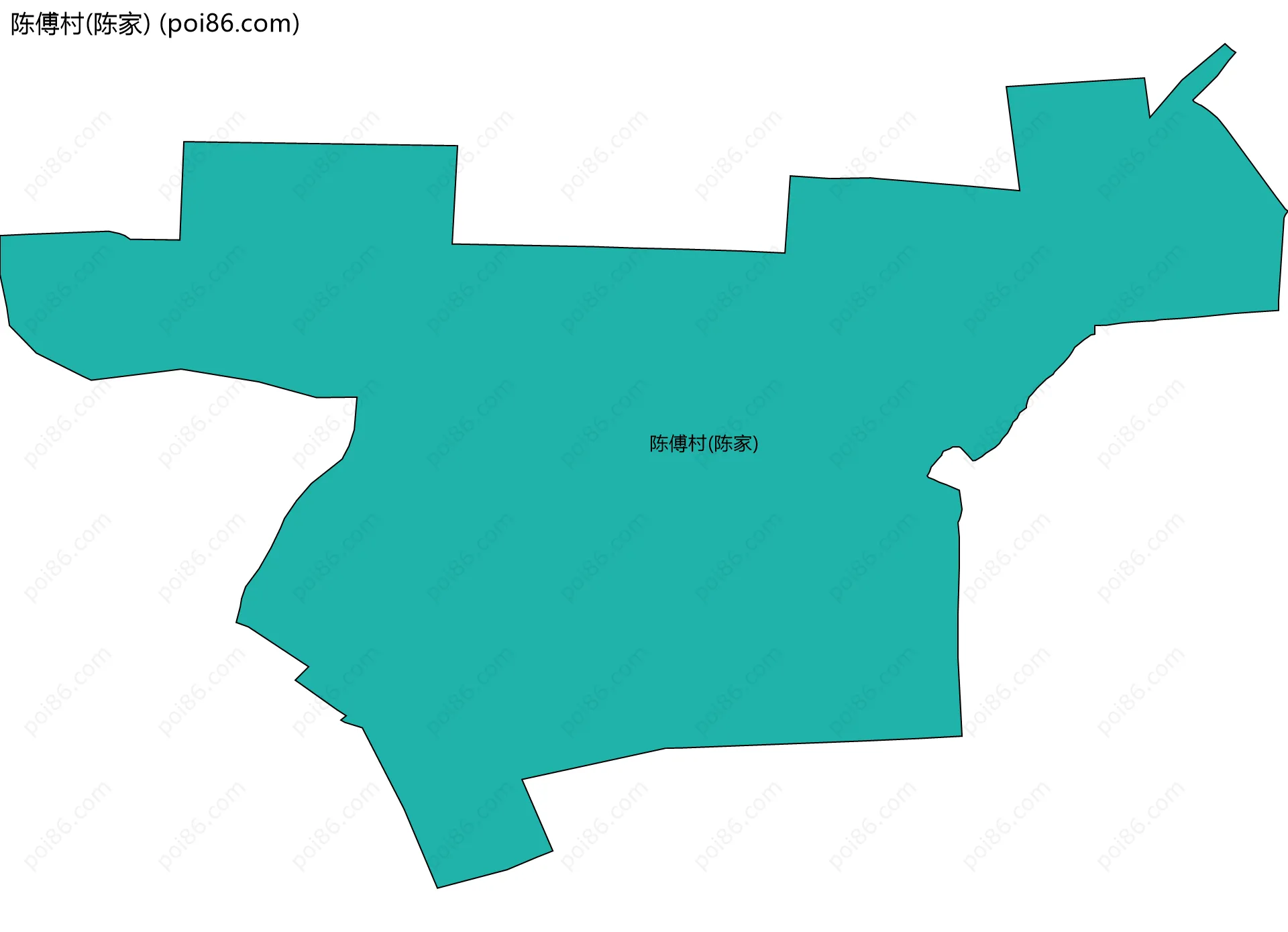 陈傅村(陈家)边界地图
