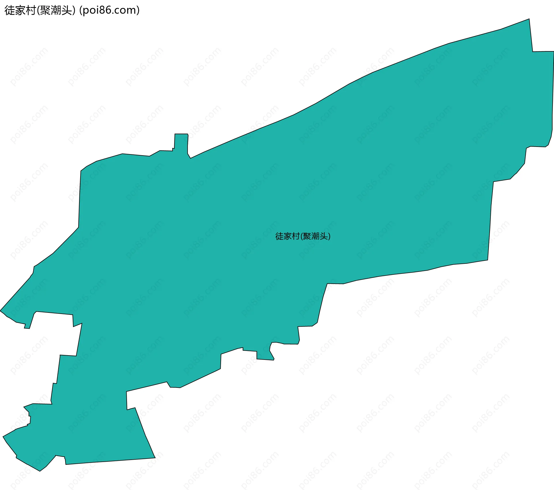 徒家村(聚潮头)边界地图