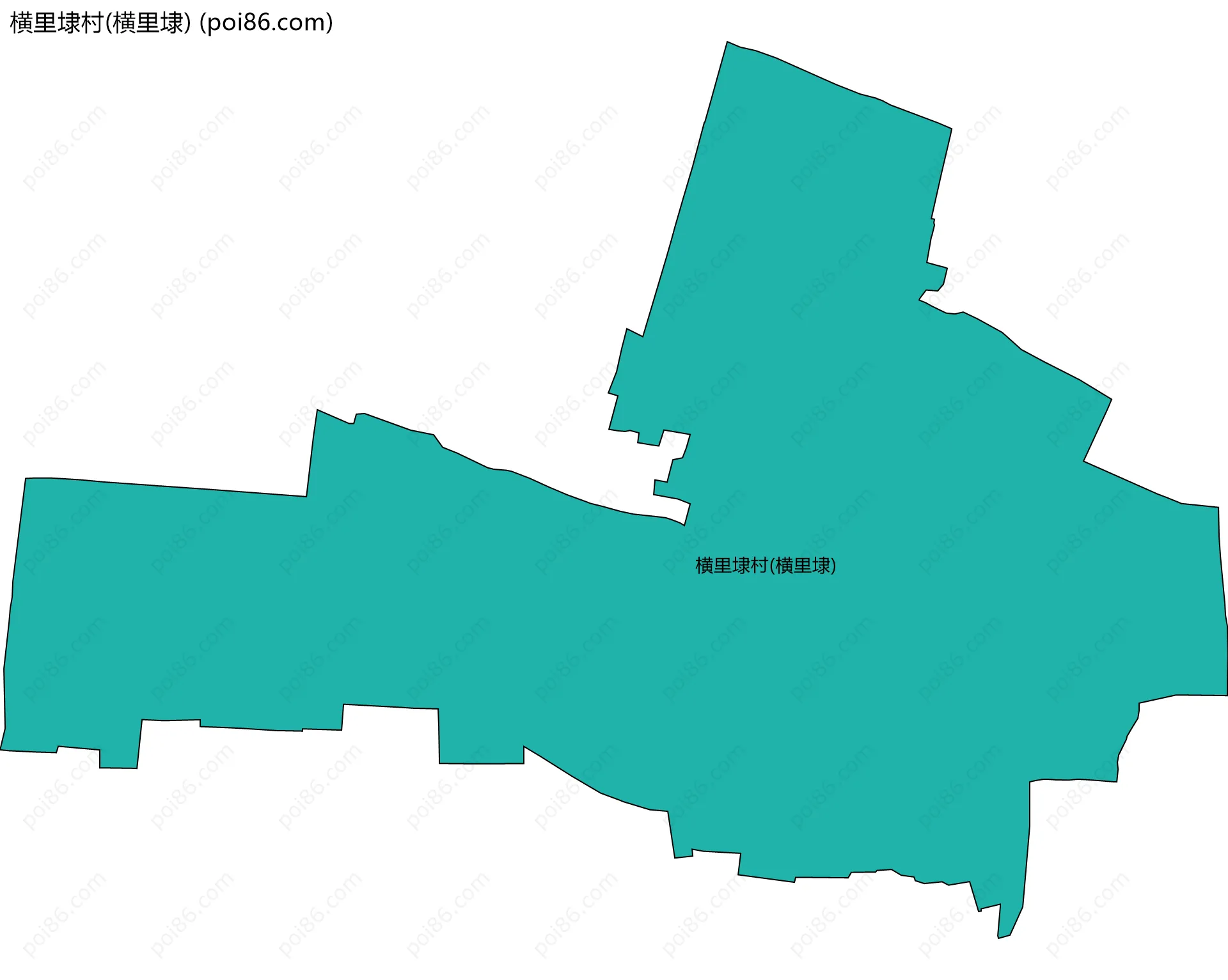 横里埭村(横里埭)边界地图