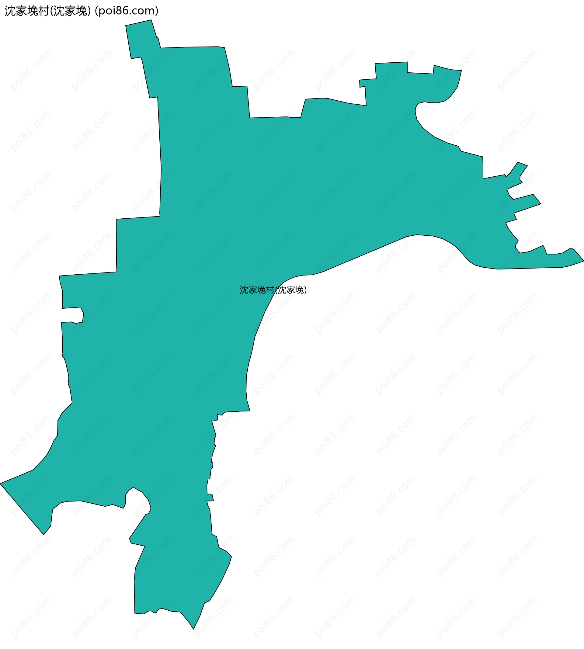 沈家堍村(沈家堍)边界地图