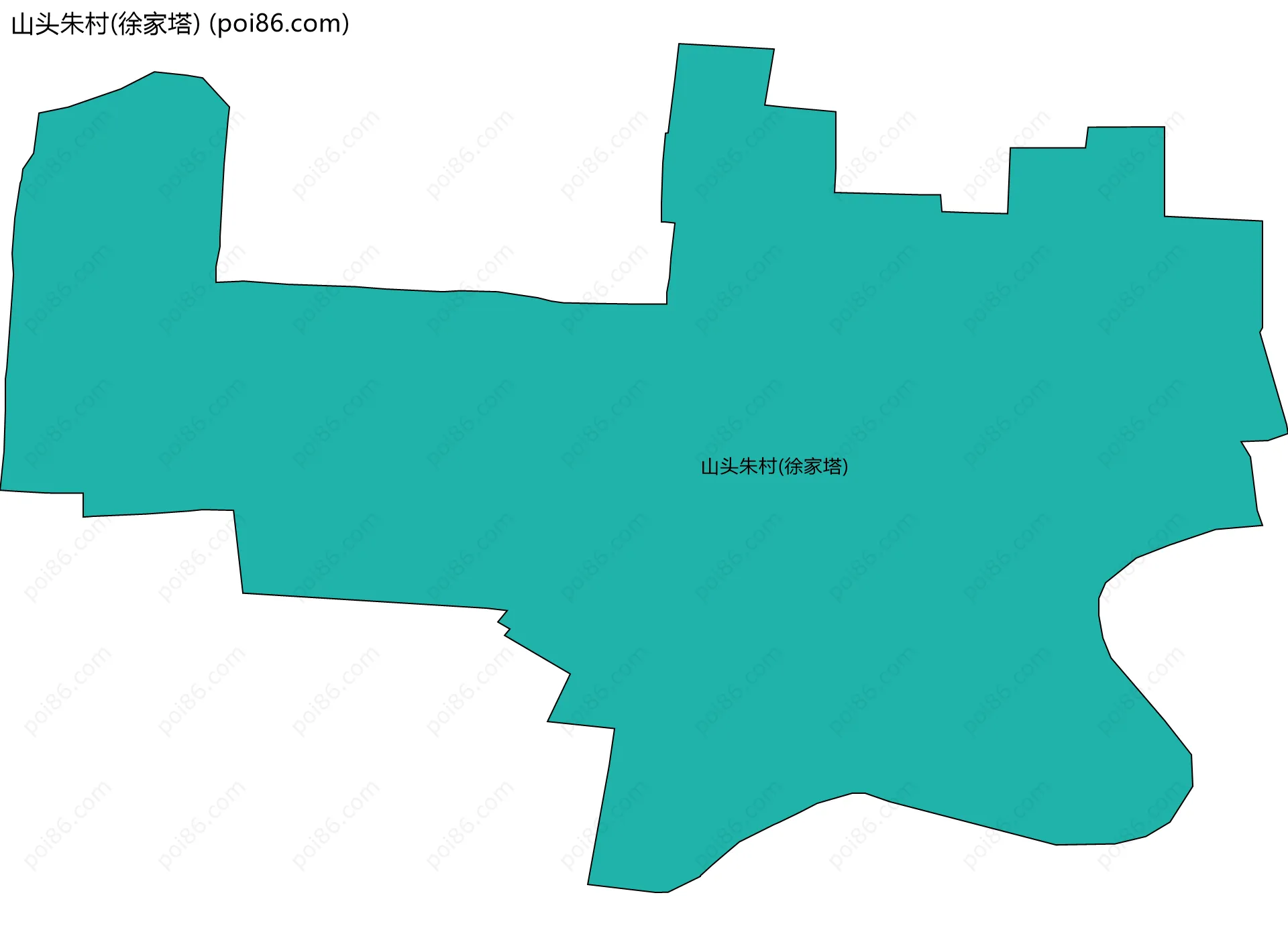 山头朱村(徐家塔)边界地图