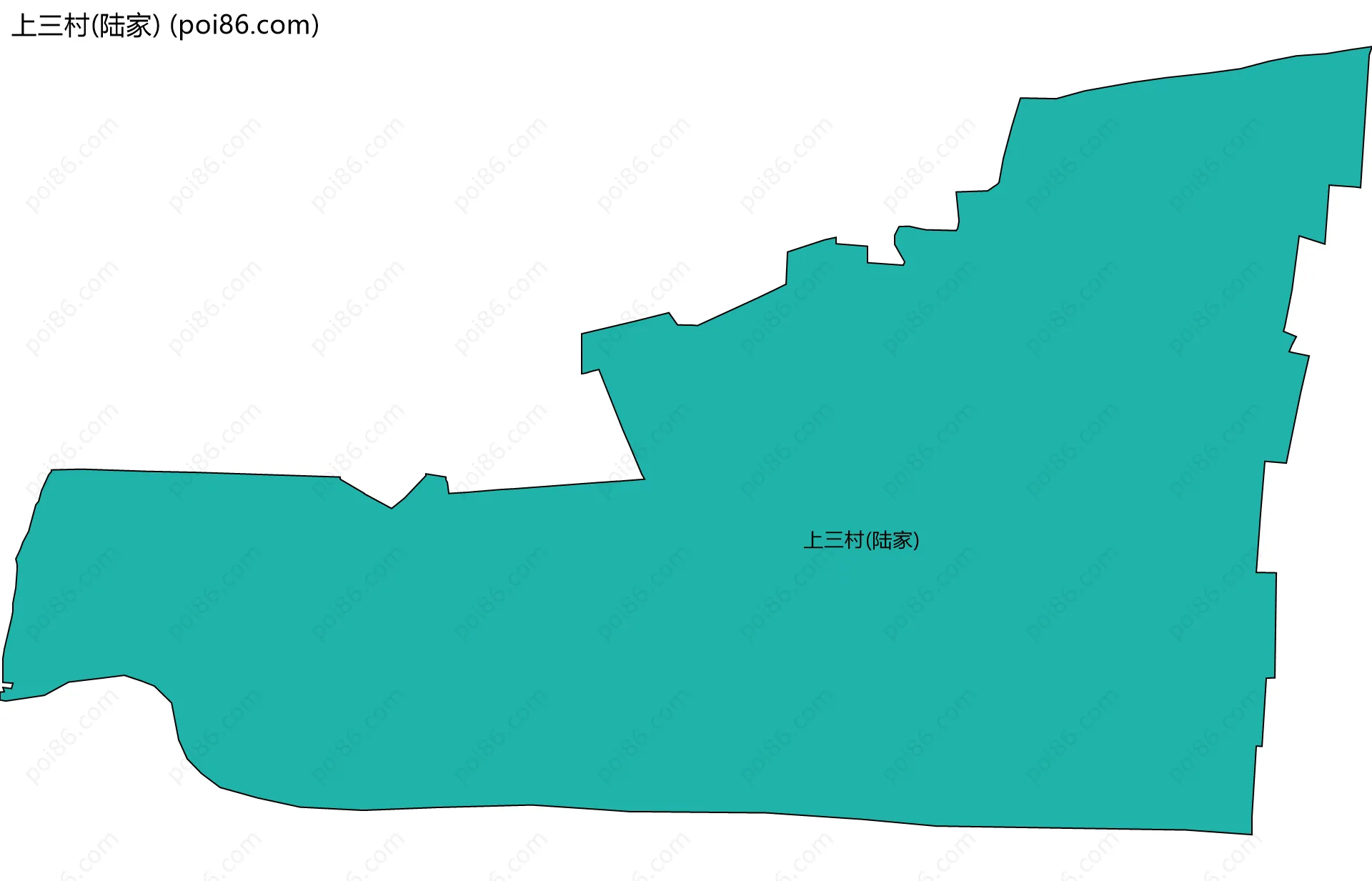 上三村(陆家)边界地图