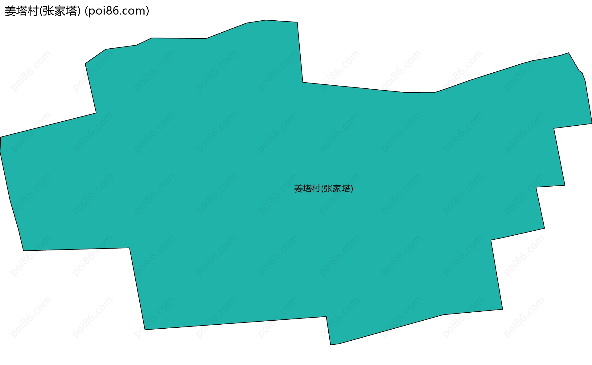 姜塔村(张家塔)边界地图