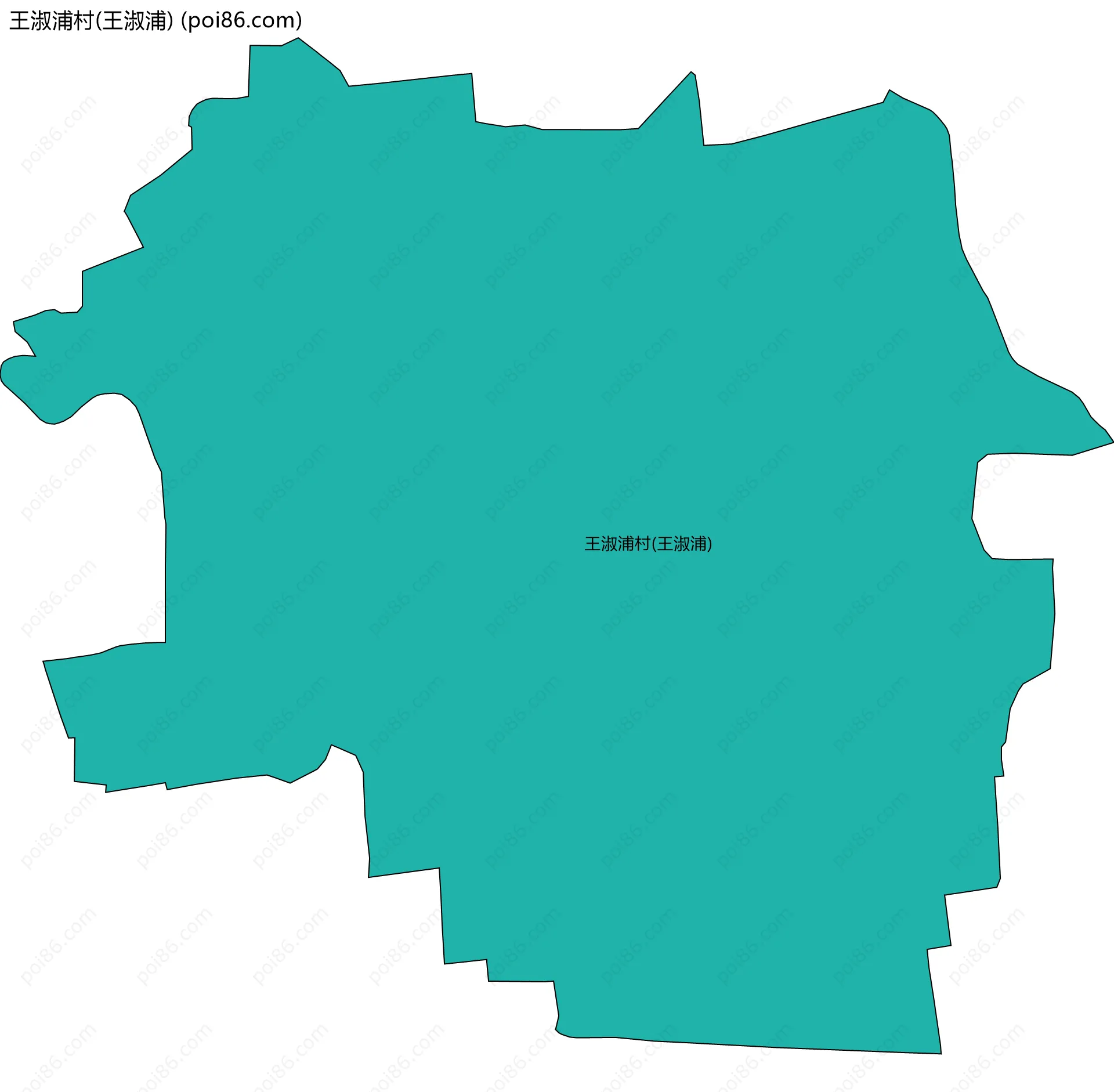 王淑浦村(王淑浦)边界地图