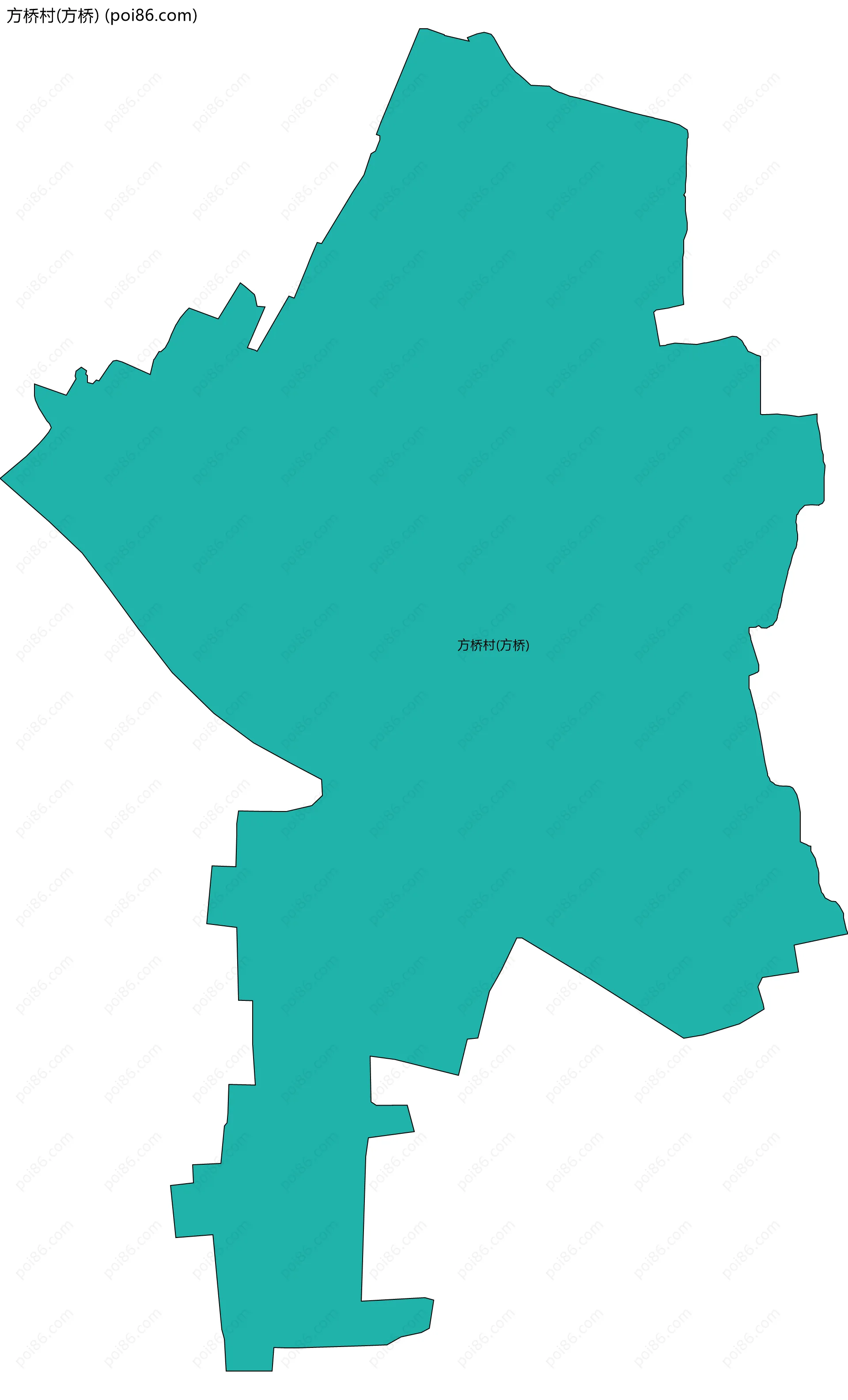 方桥村(方桥)边界地图