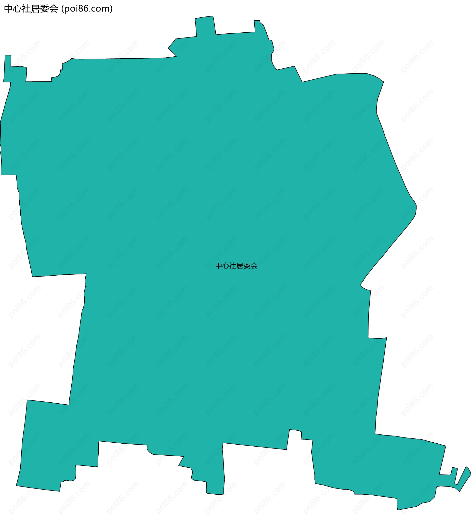 中心社居委会边界地图