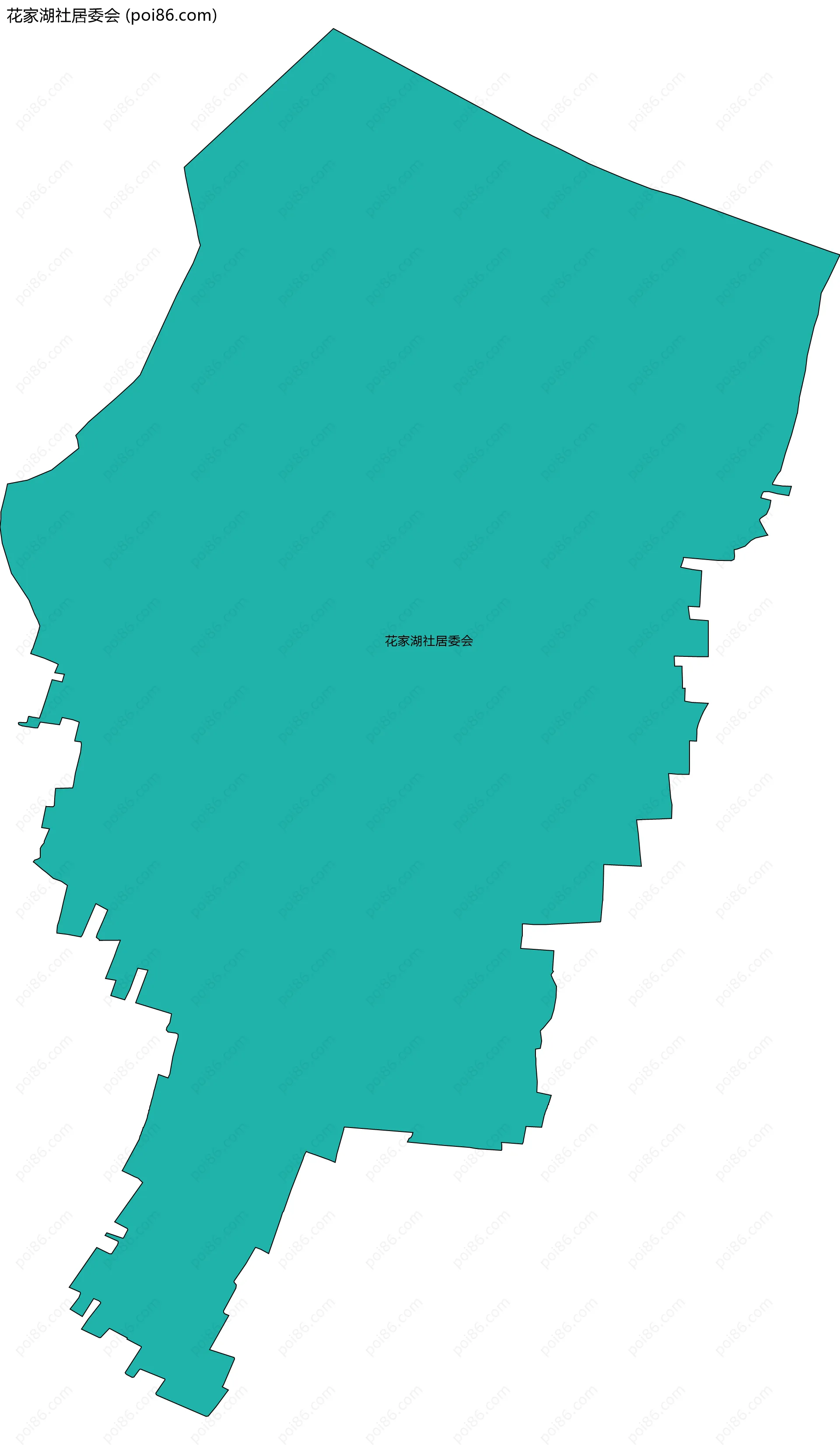 花家湖社居委会边界地图
