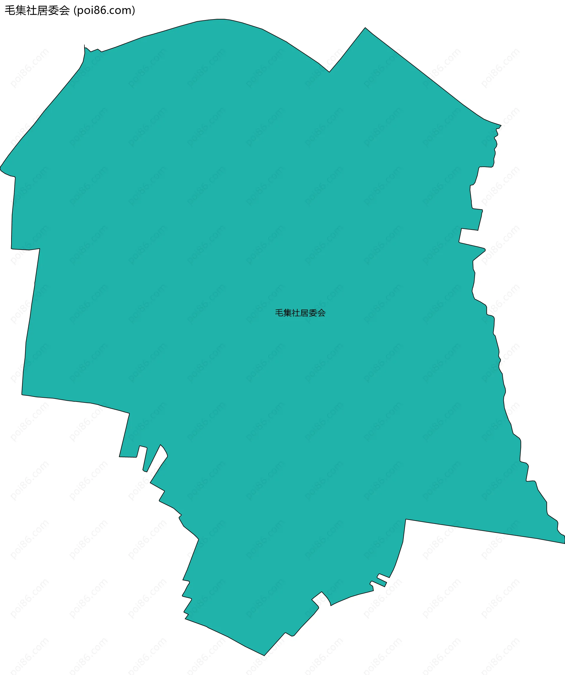 毛集社居委会边界地图
