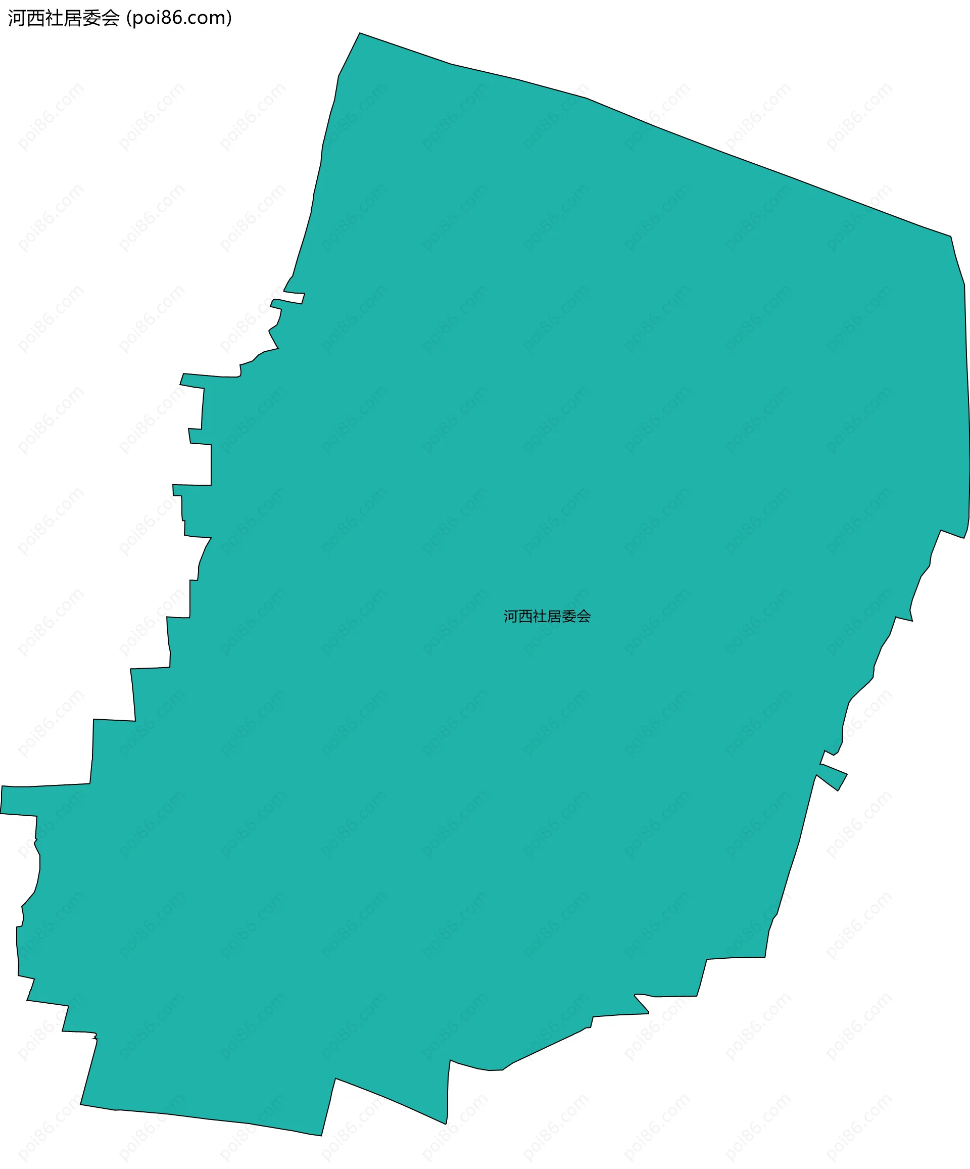 河西社居委会边界地图
