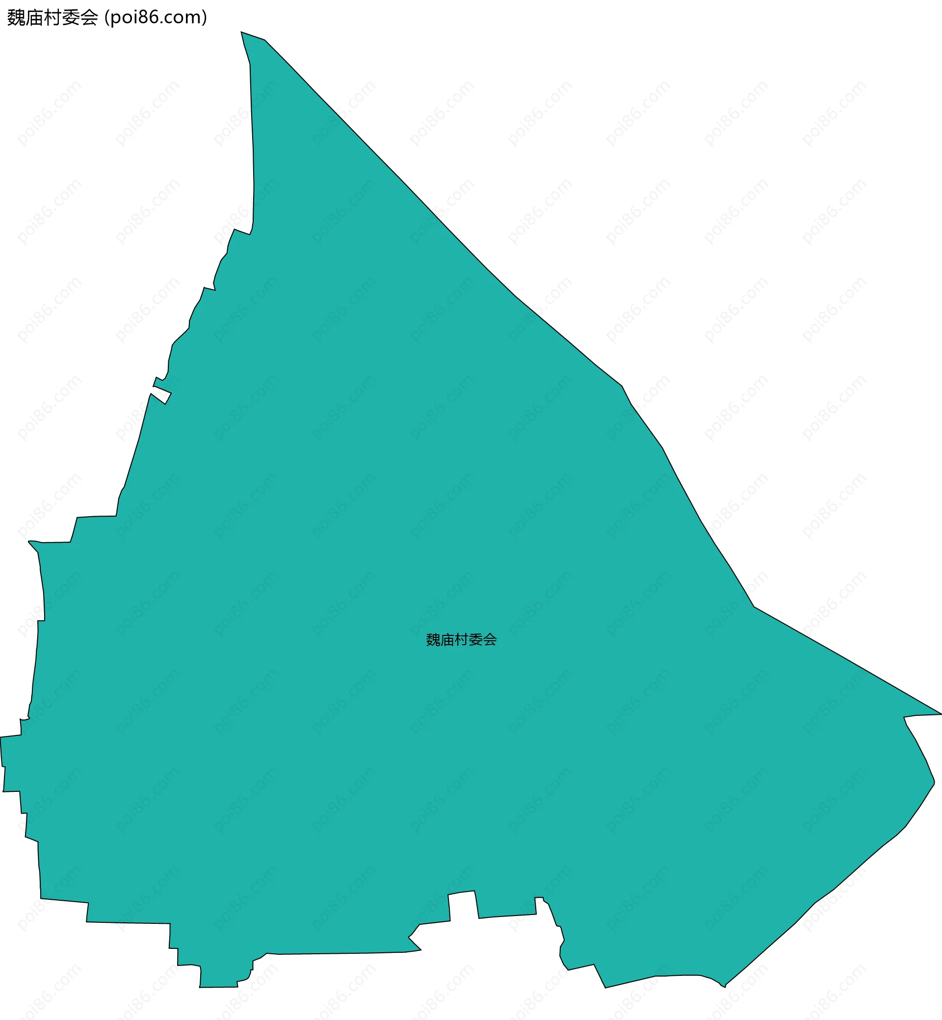 魏庙村委会边界地图