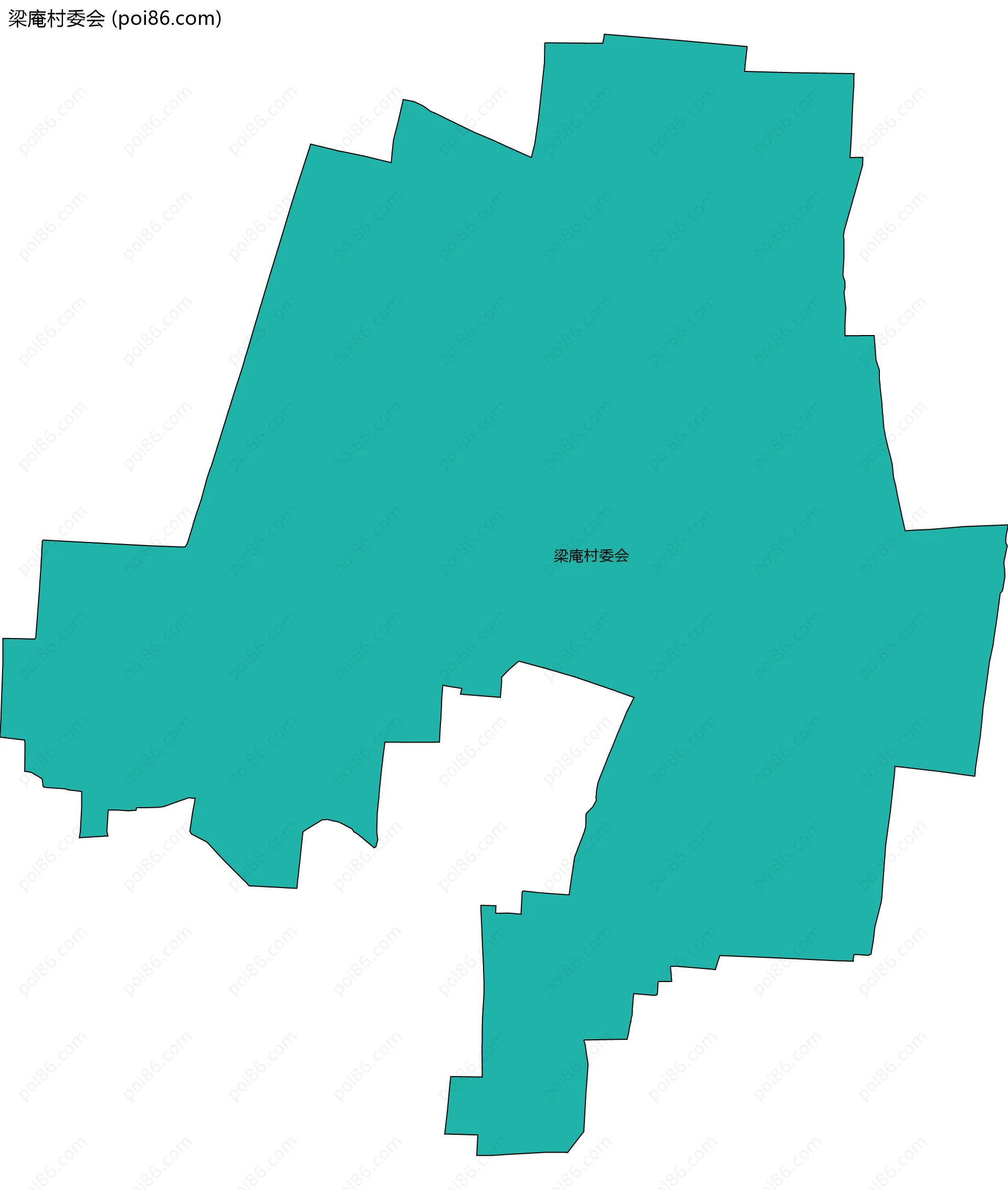 梁庵村委会边界地图
