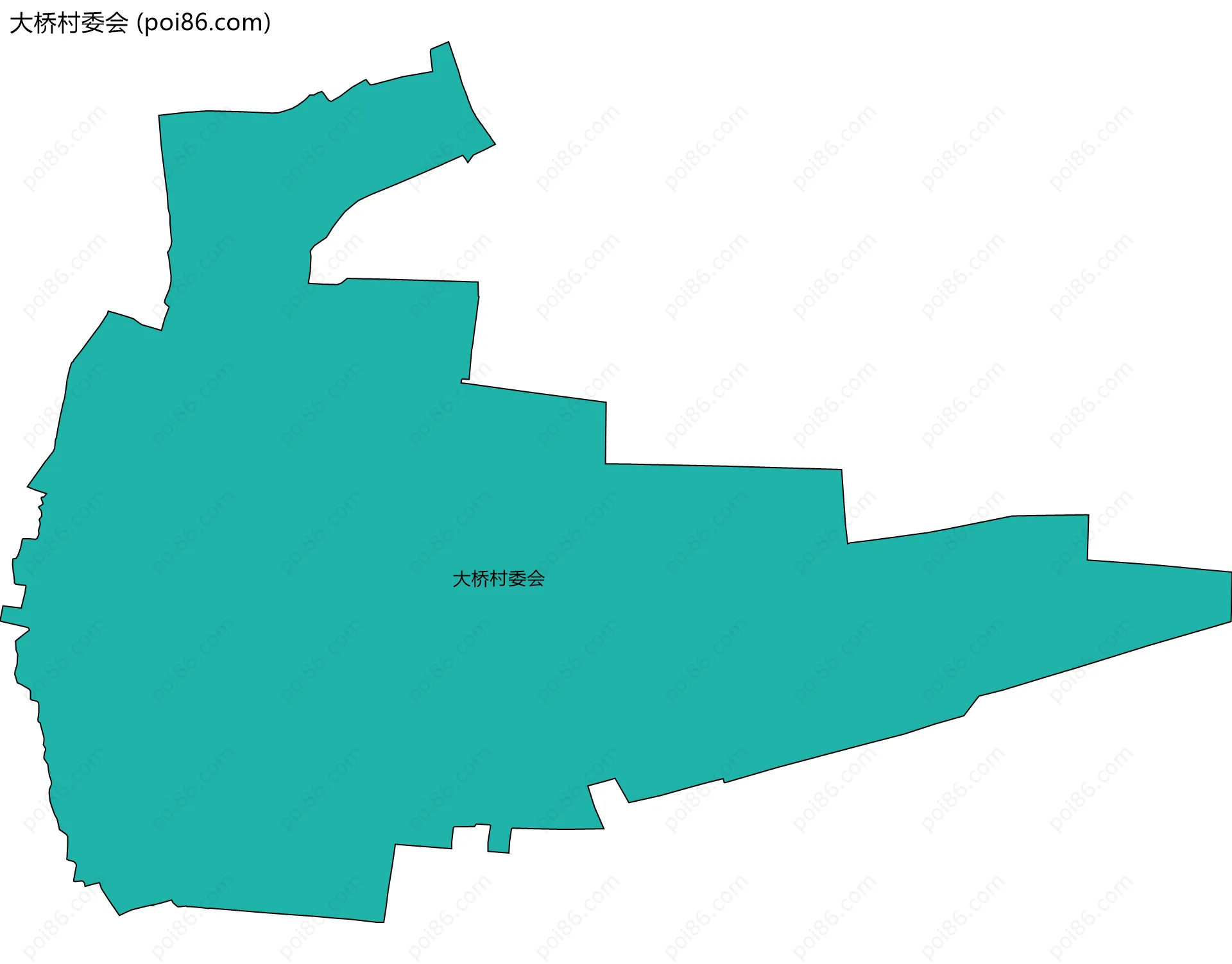 大桥村委会边界地图