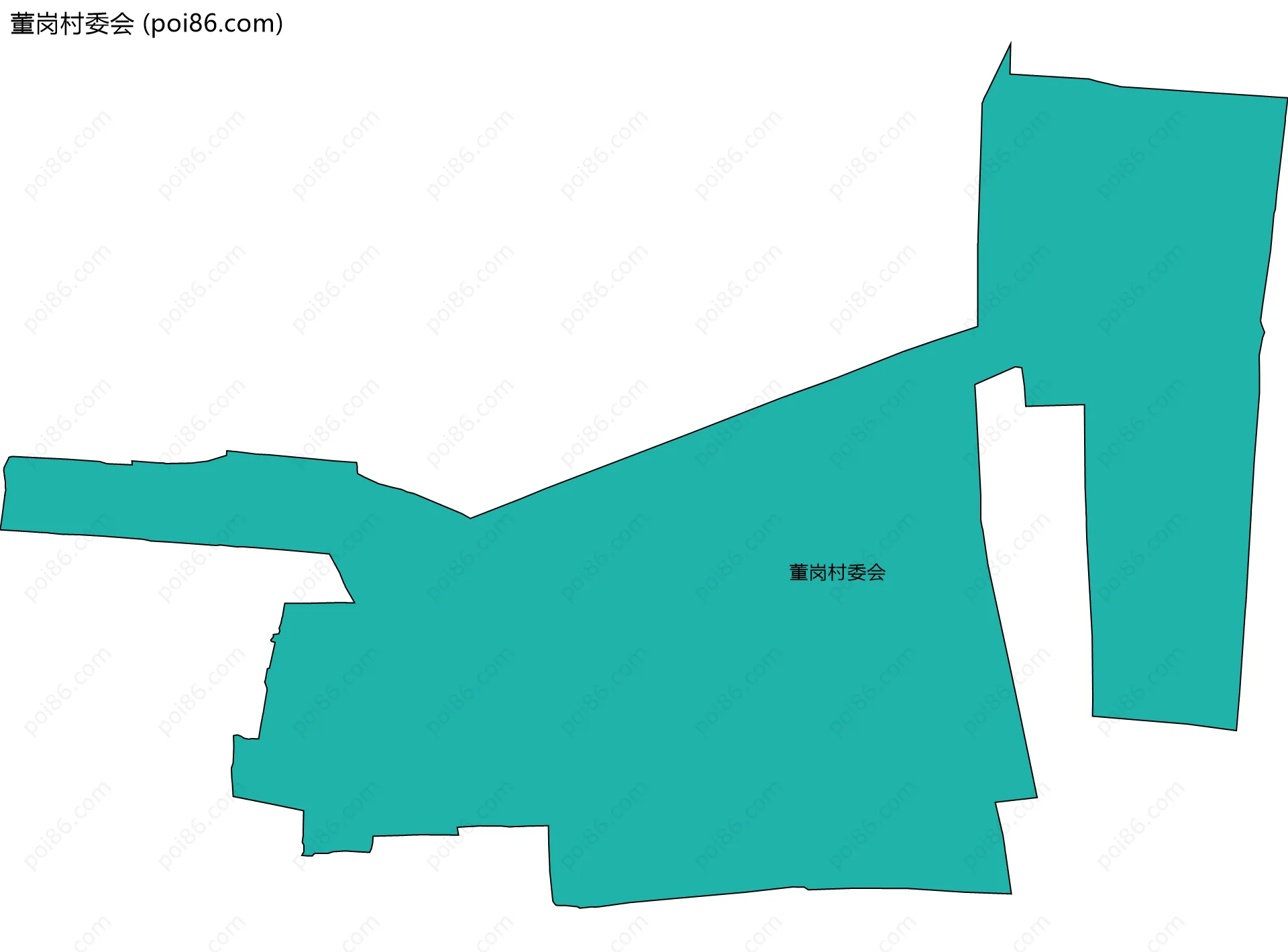 董岗村委会边界地图