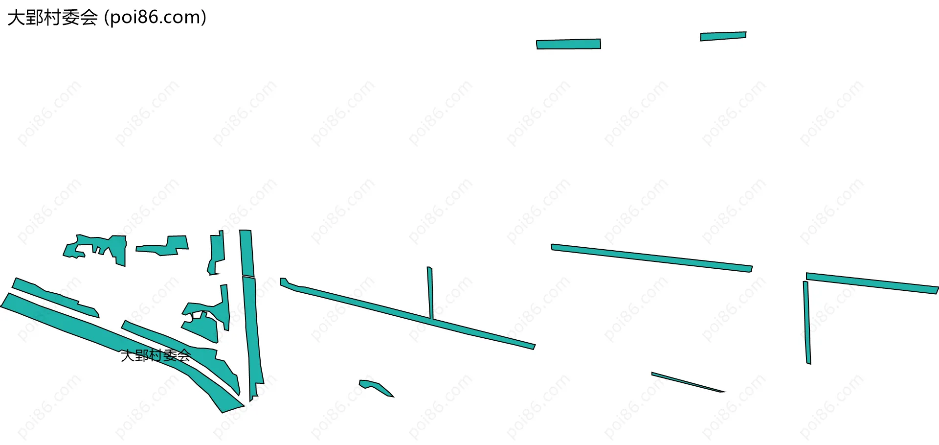 大郢村委会边界地图