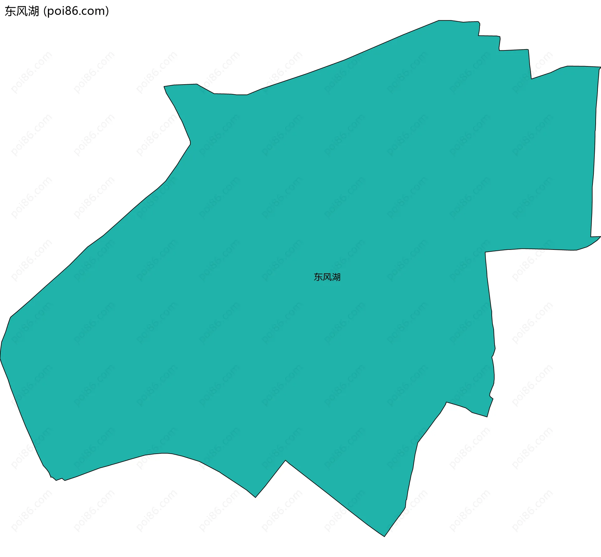 东风湖边界地图