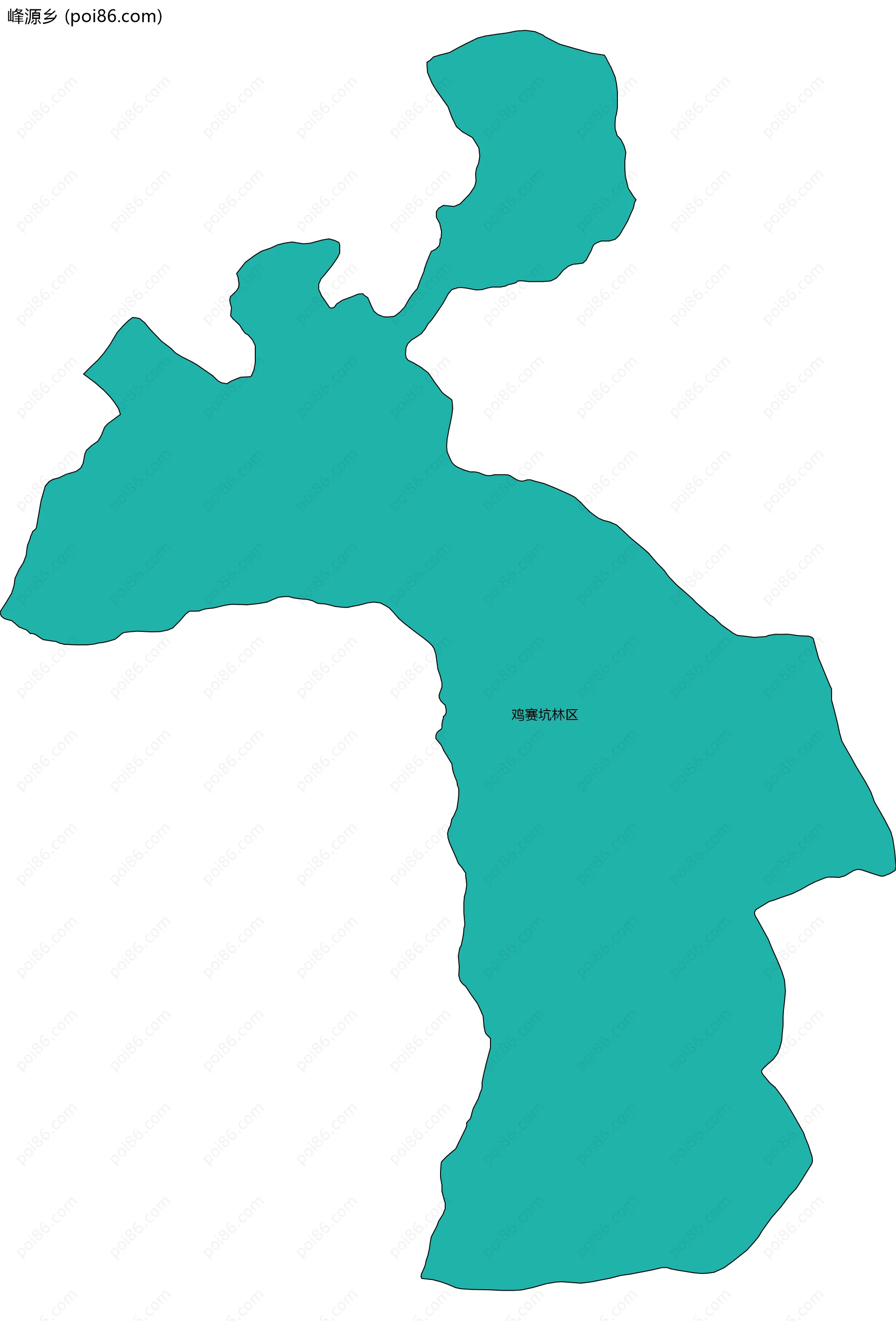 峰源乡边界地图(五级行政区划)