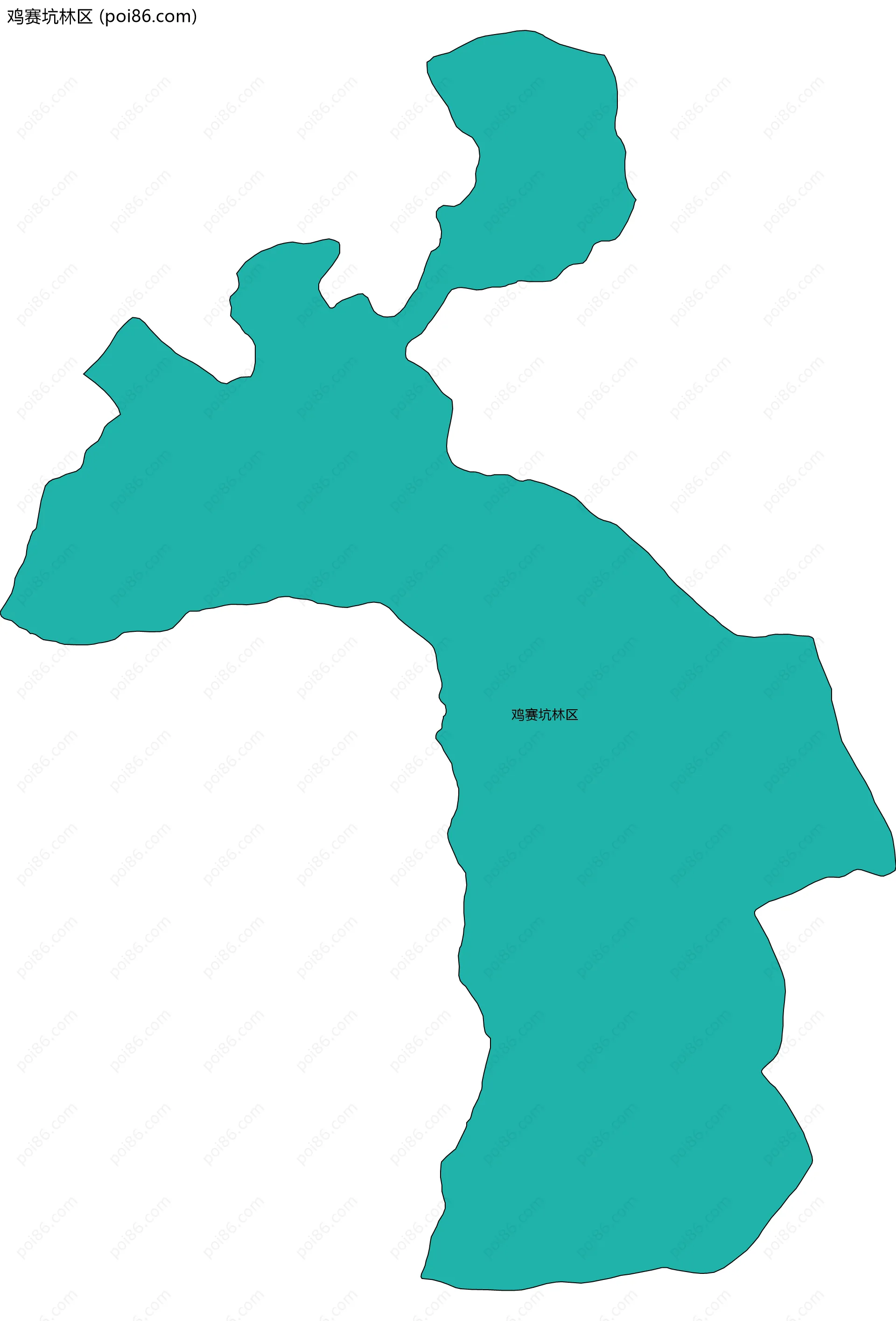 鸡赛坑林区边界地图