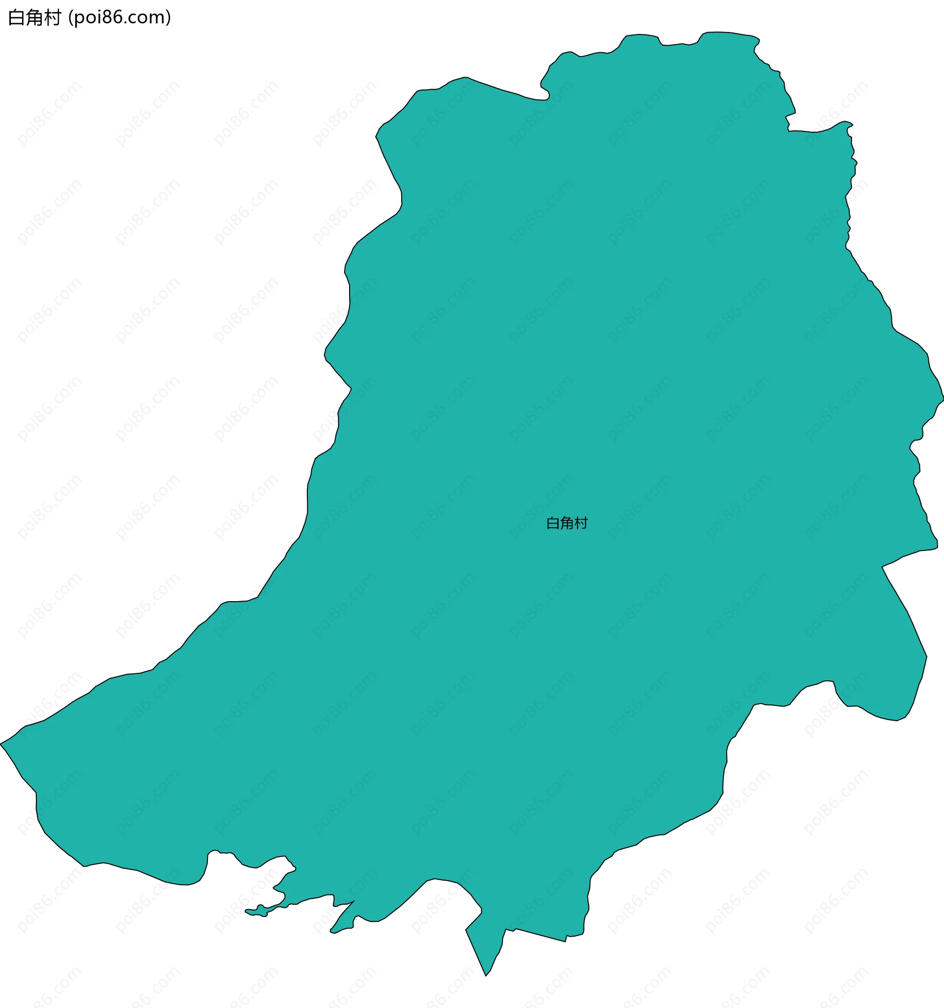 白角村边界地图