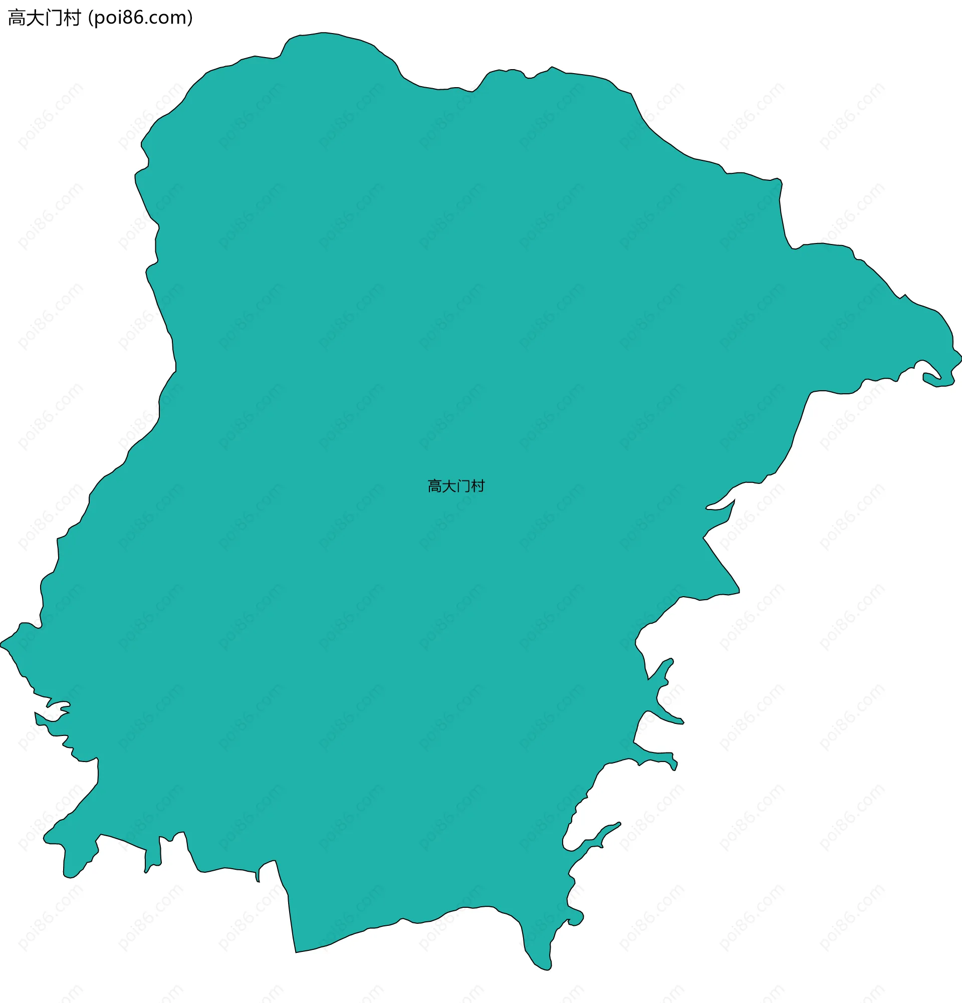 高大门村边界地图