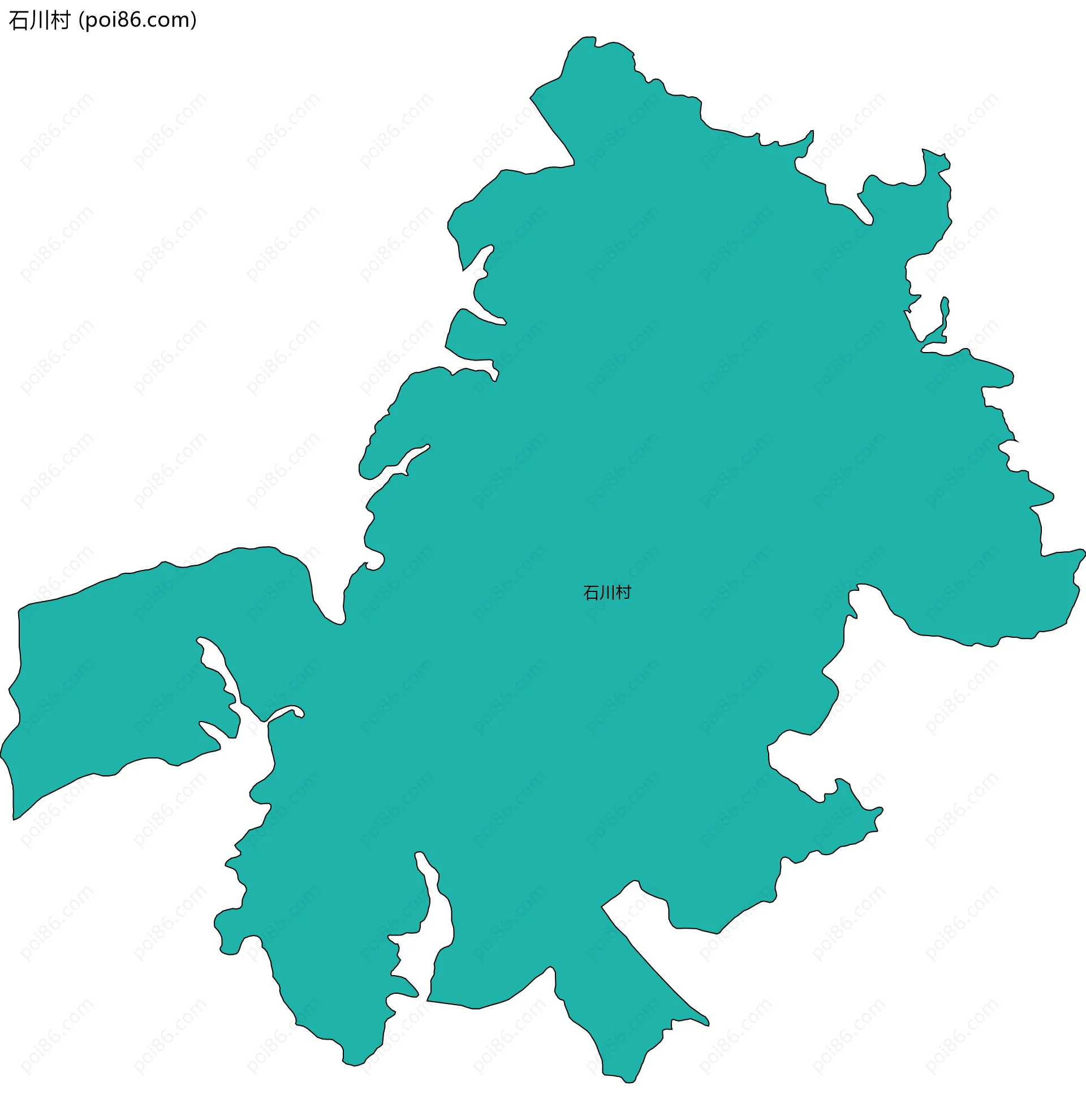 石川村边界地图