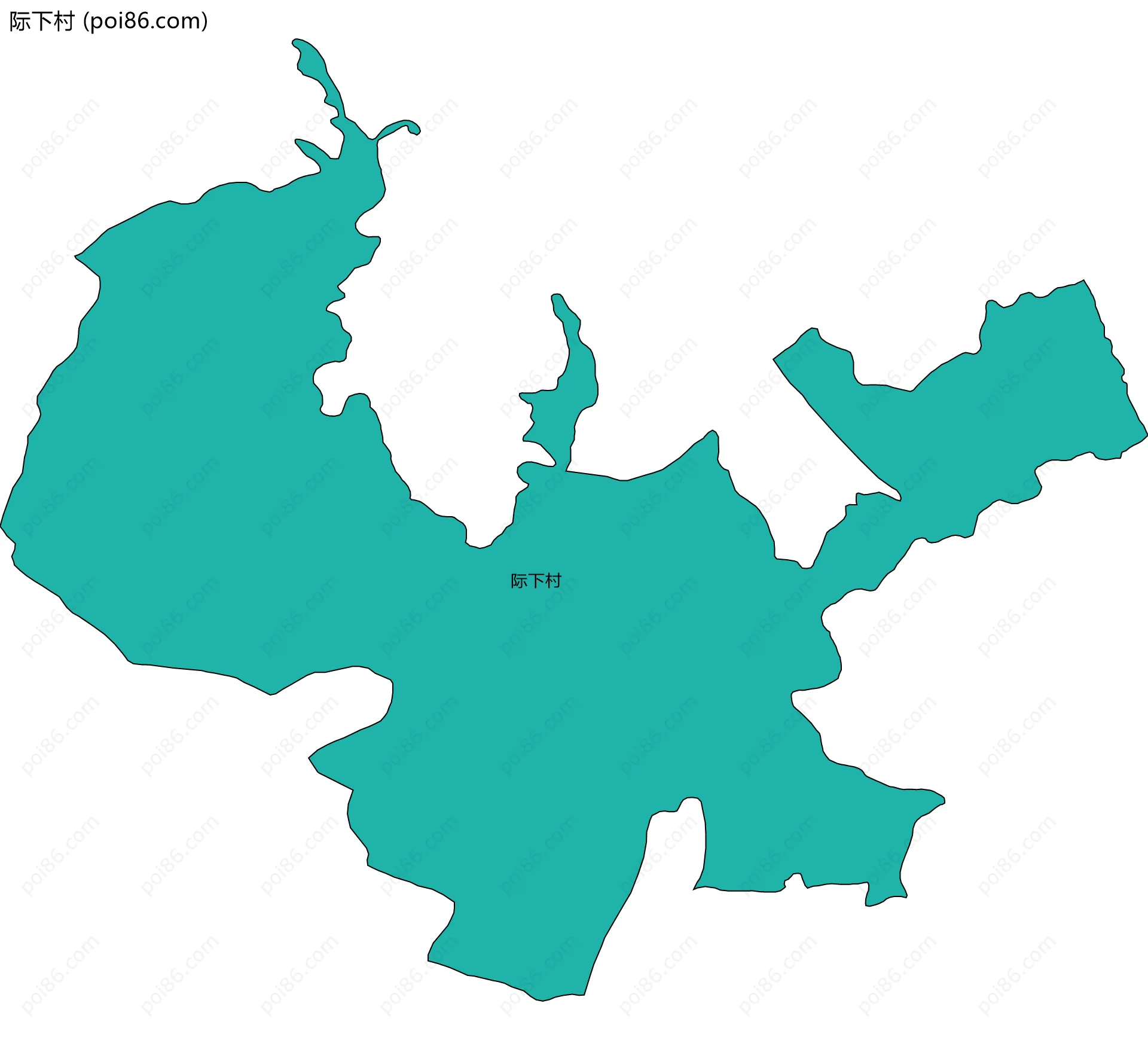 际下村边界地图