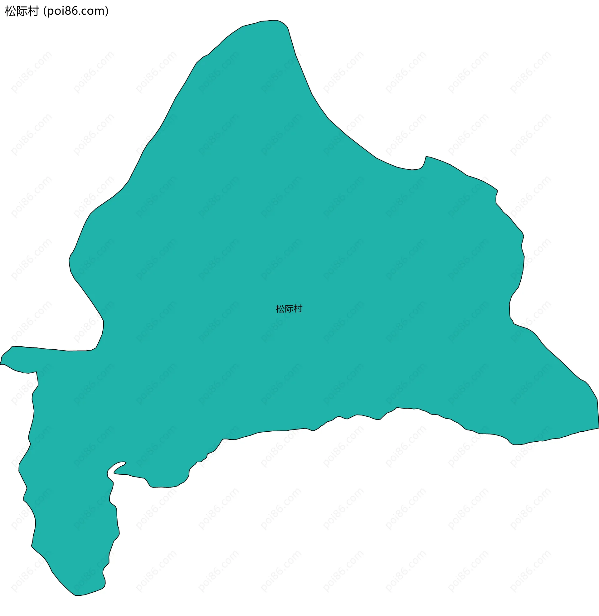 松际村边界地图