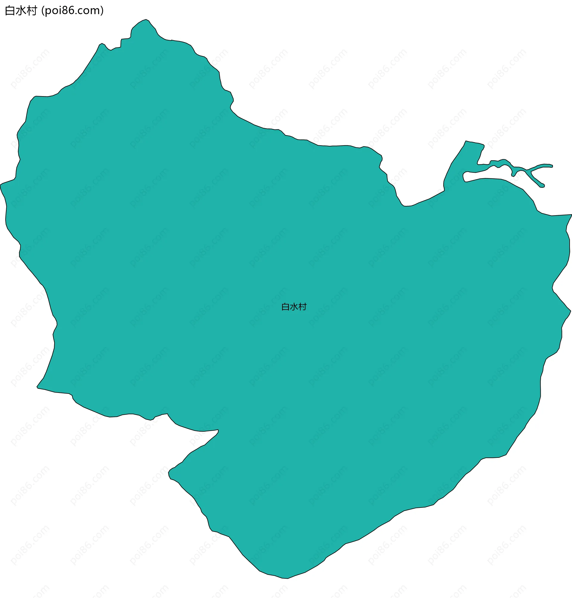 白水村边界地图