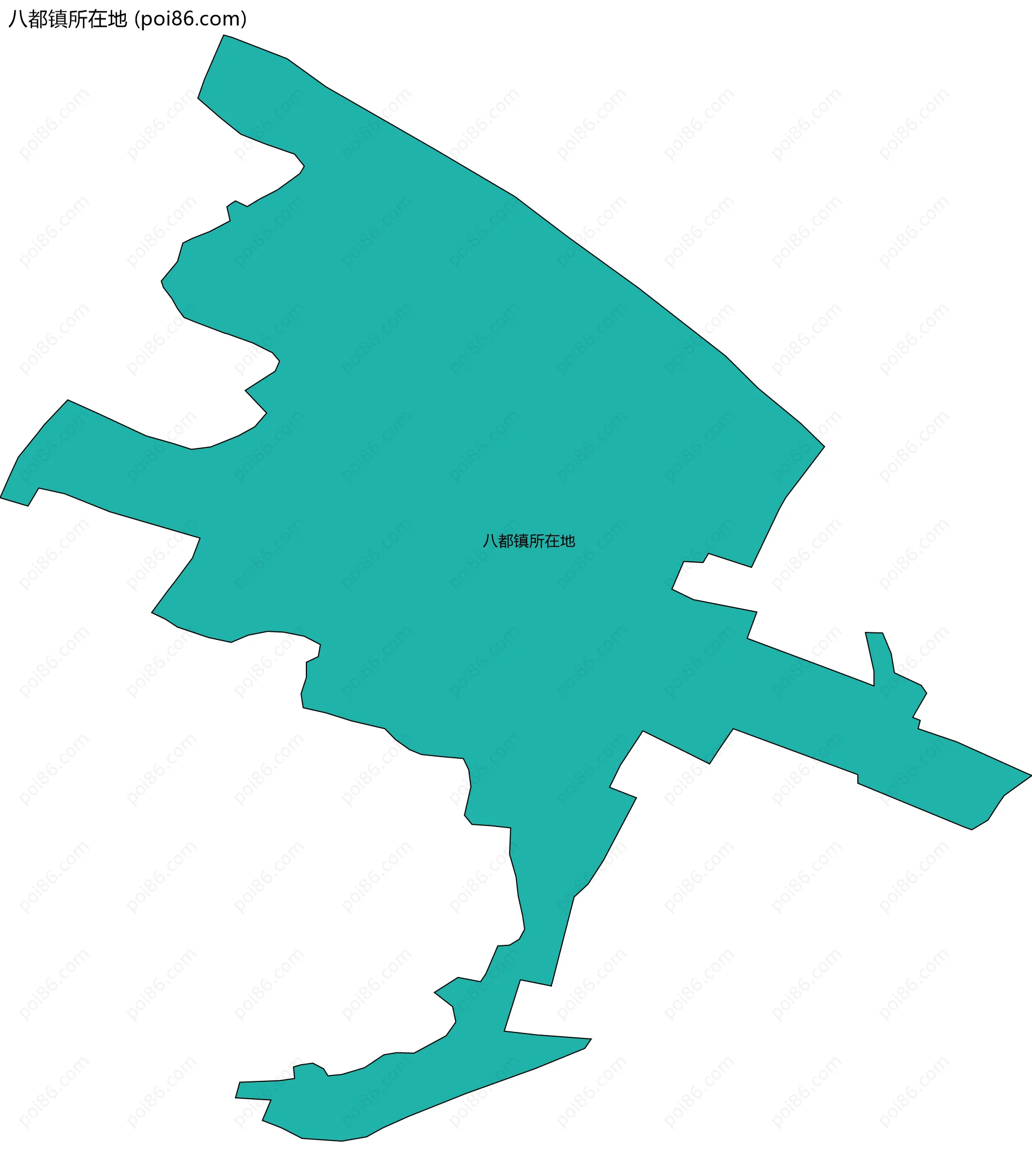 八都镇所在地边界地图