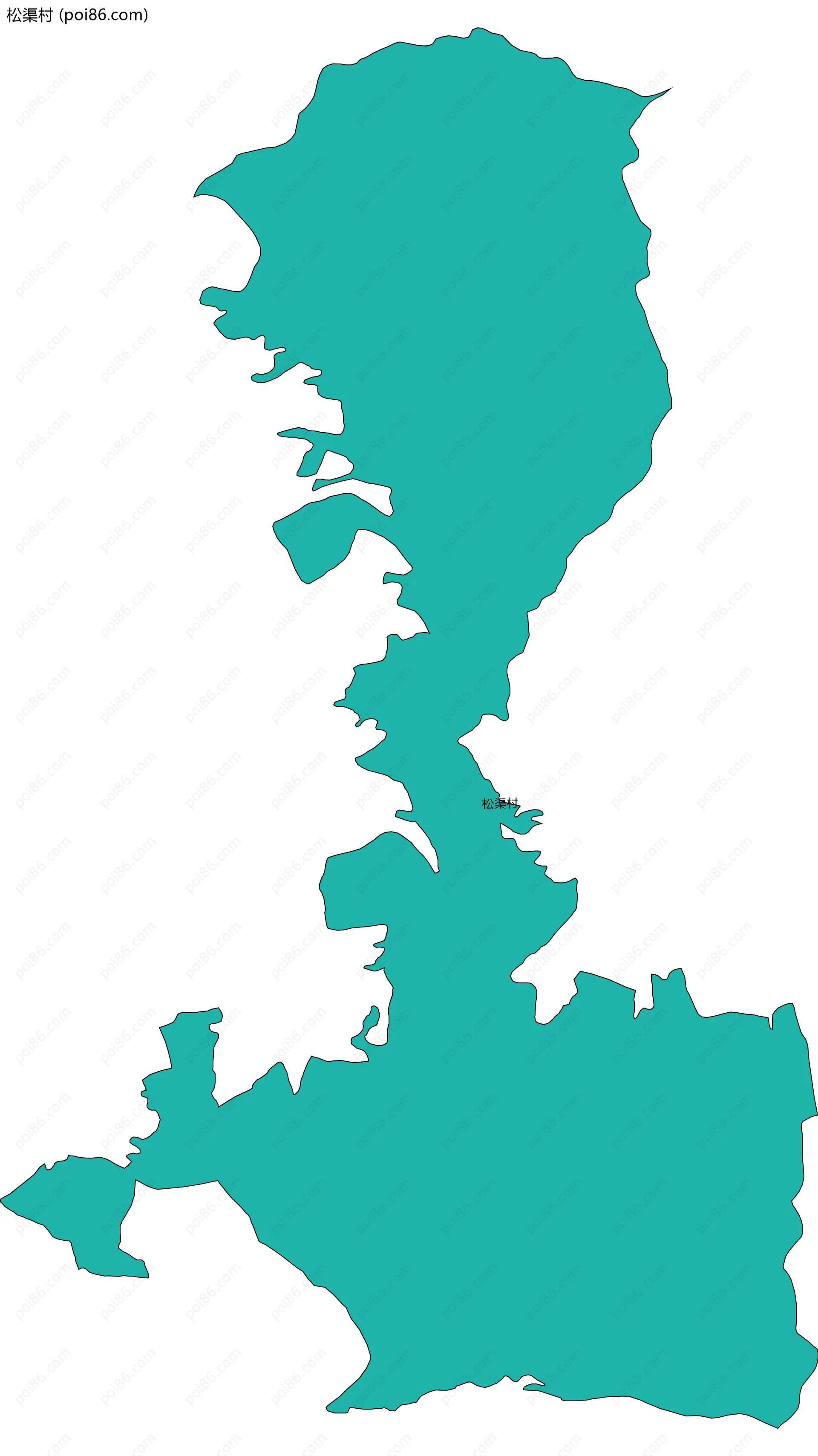 松渠村边界地图