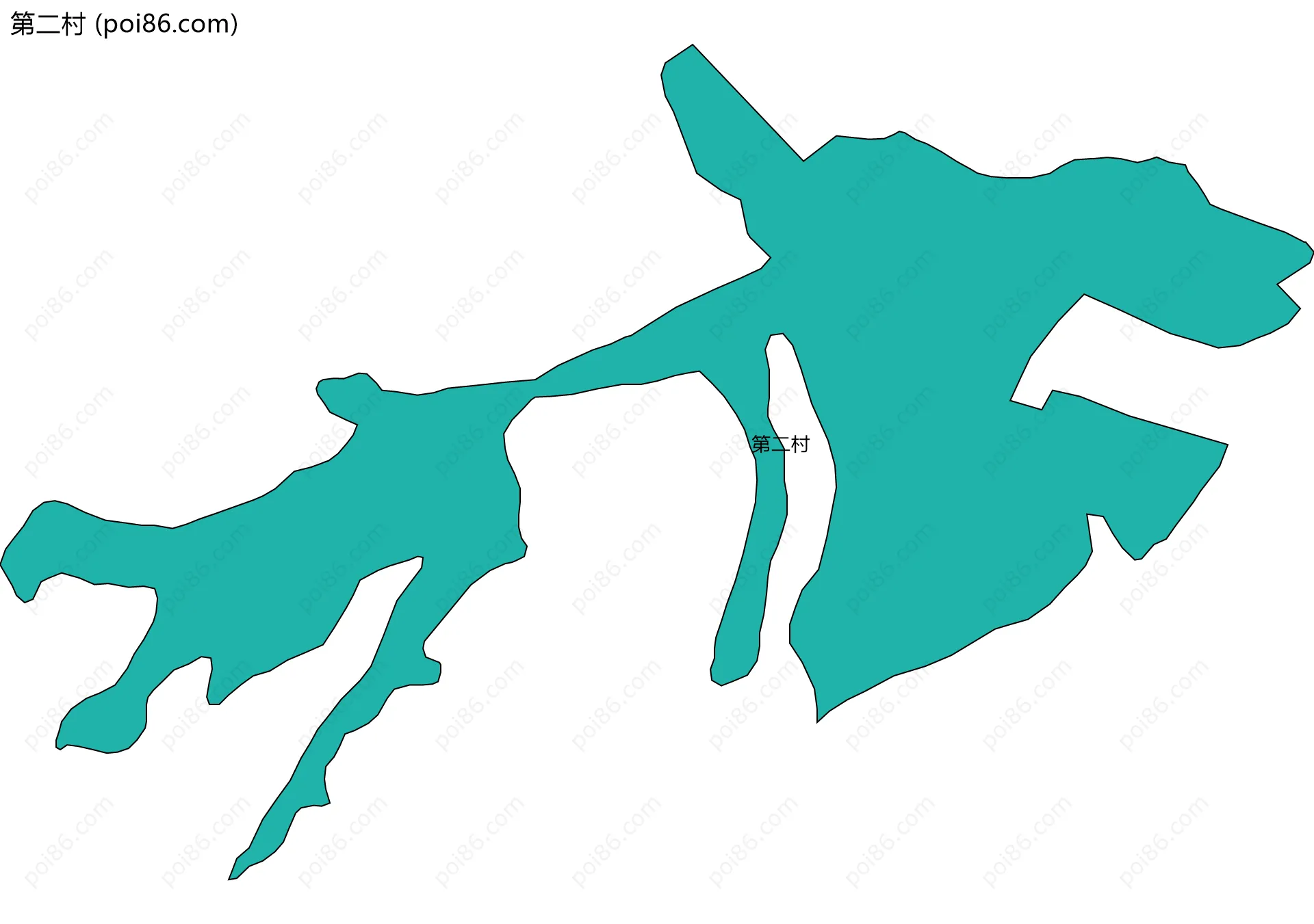 第二村边界地图