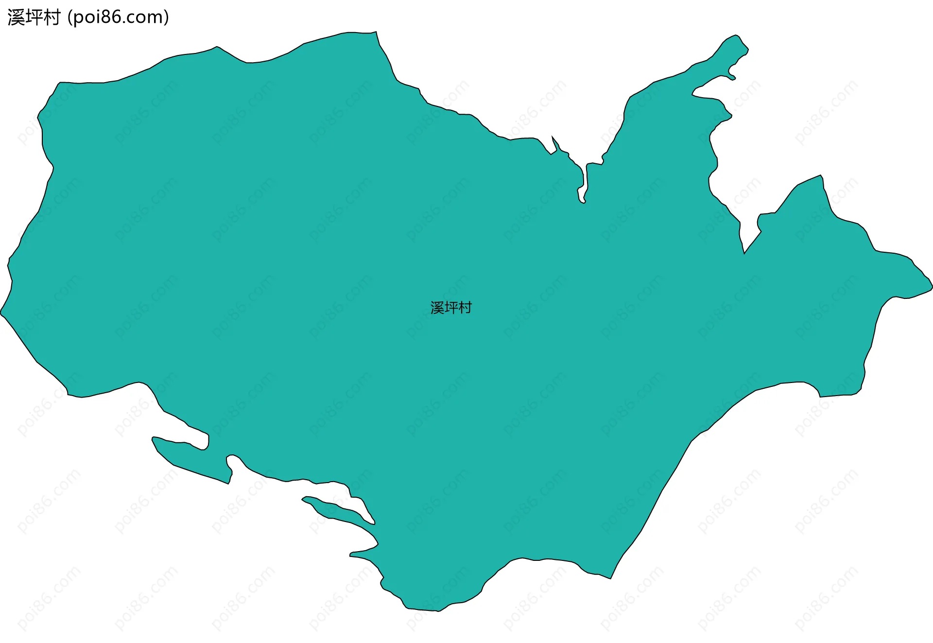 溪坪村边界地图