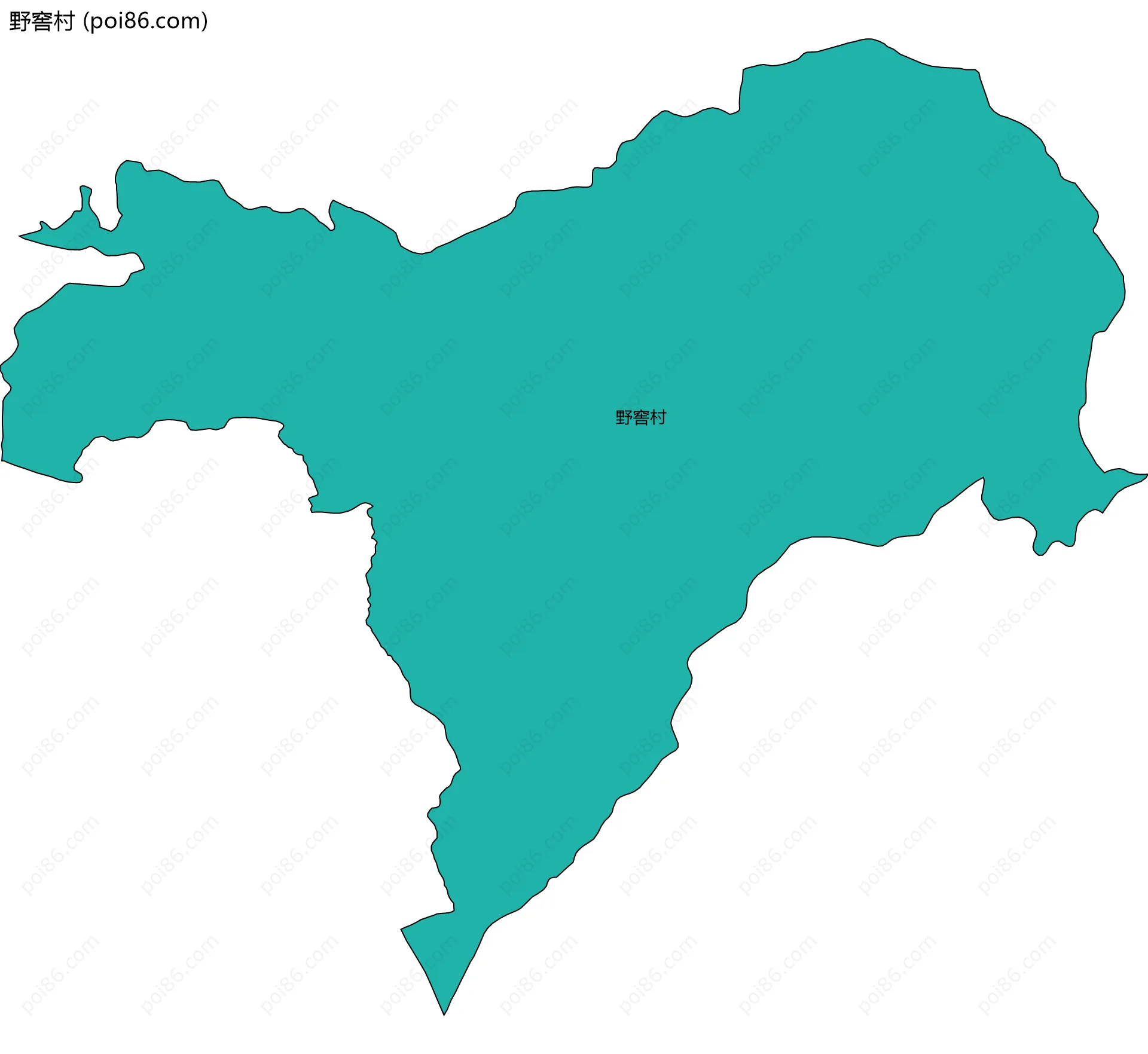野窖村边界地图