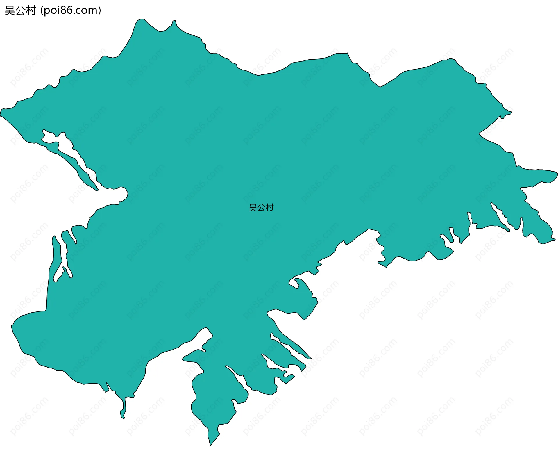 吴公村边界地图