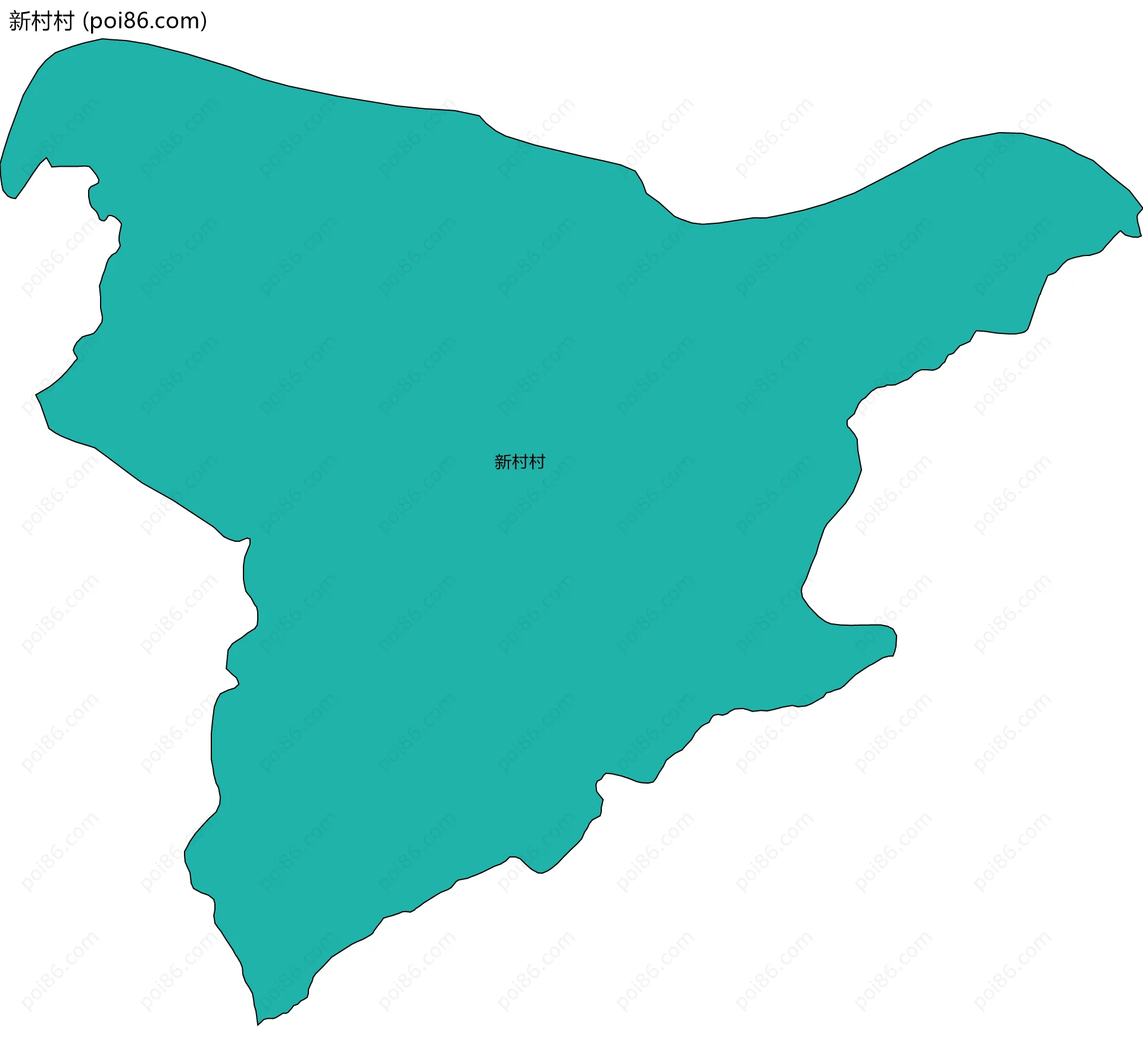 新村村边界地图