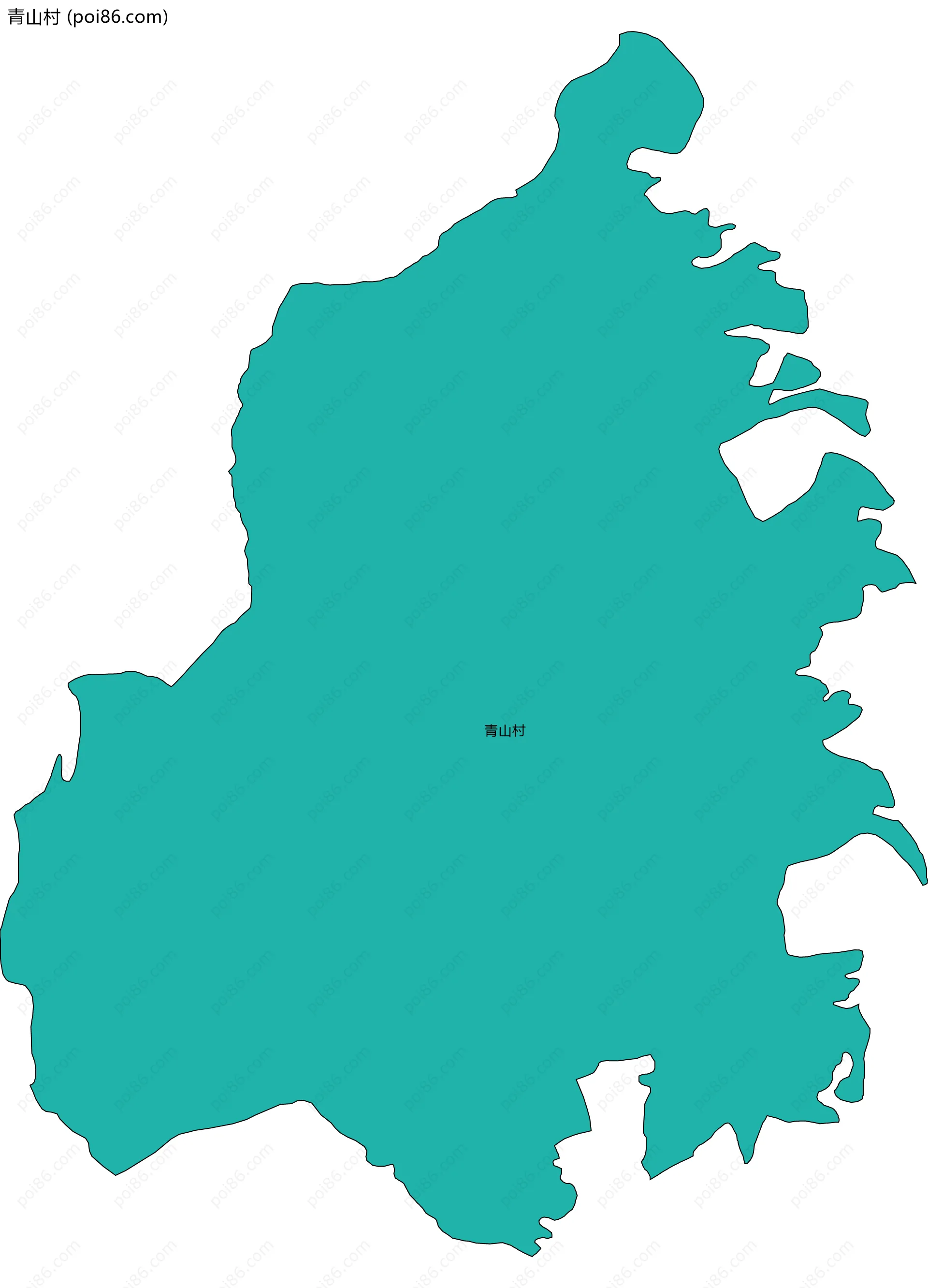 青山村边界地图