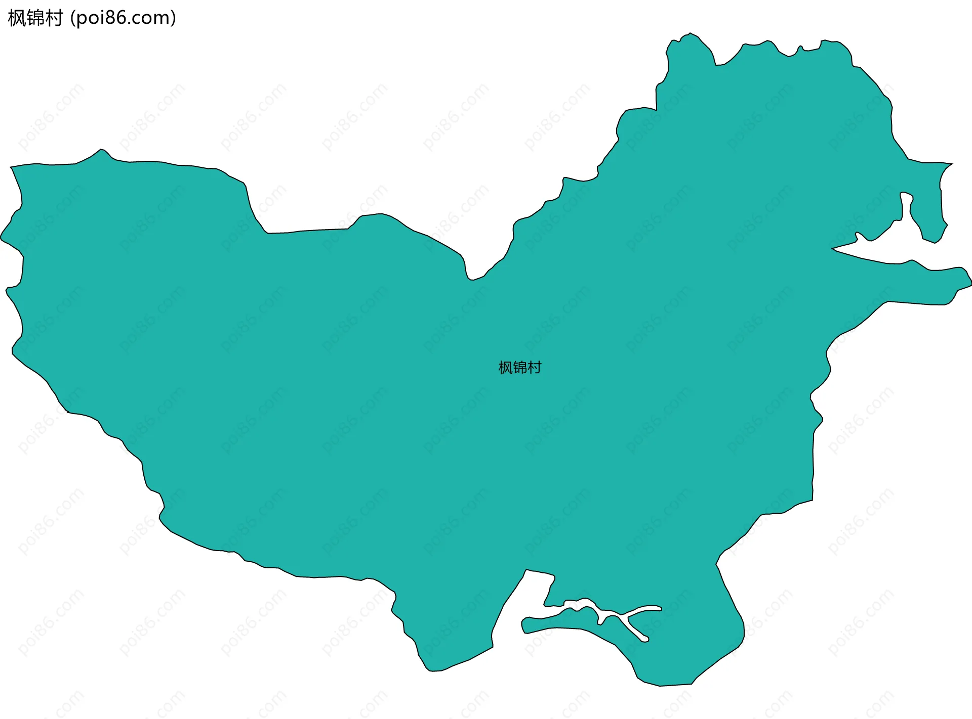 枫锦村边界地图