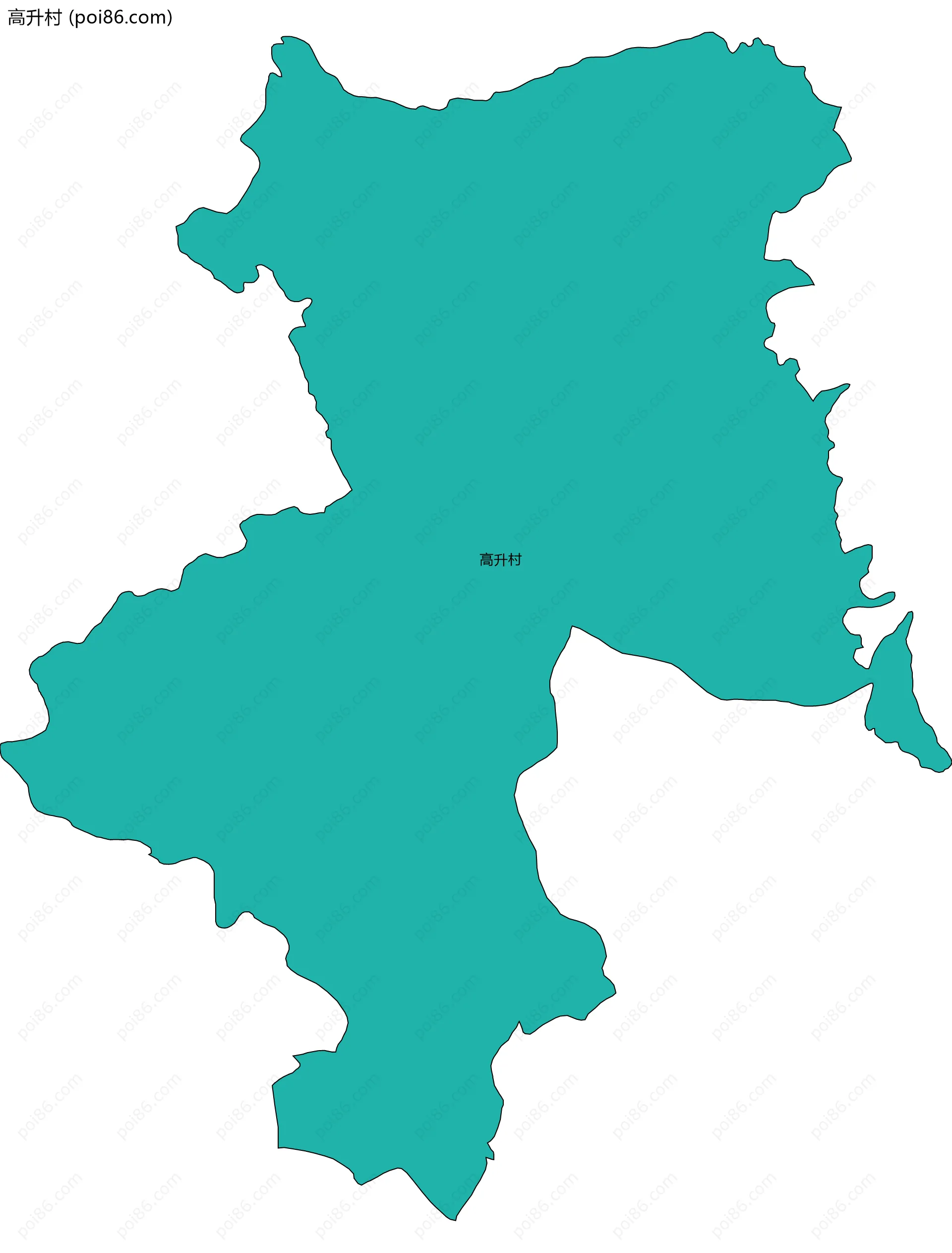 高升村边界地图