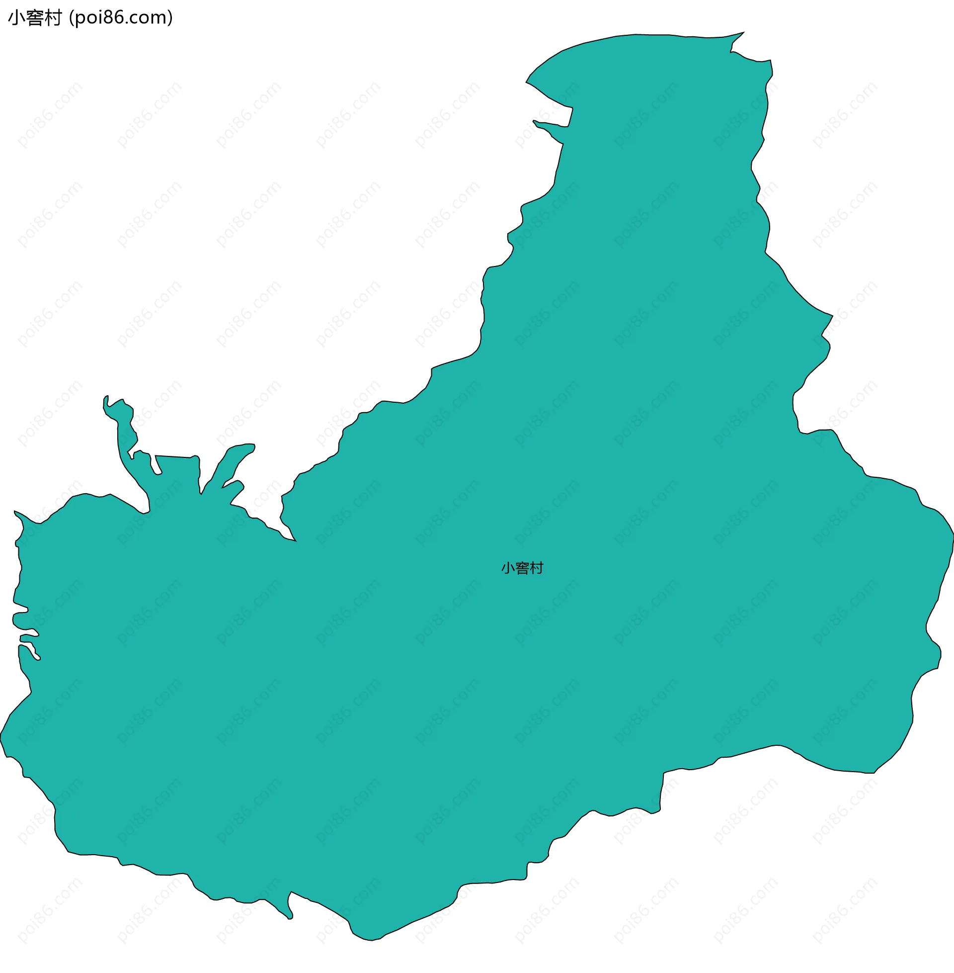 小窖村边界地图