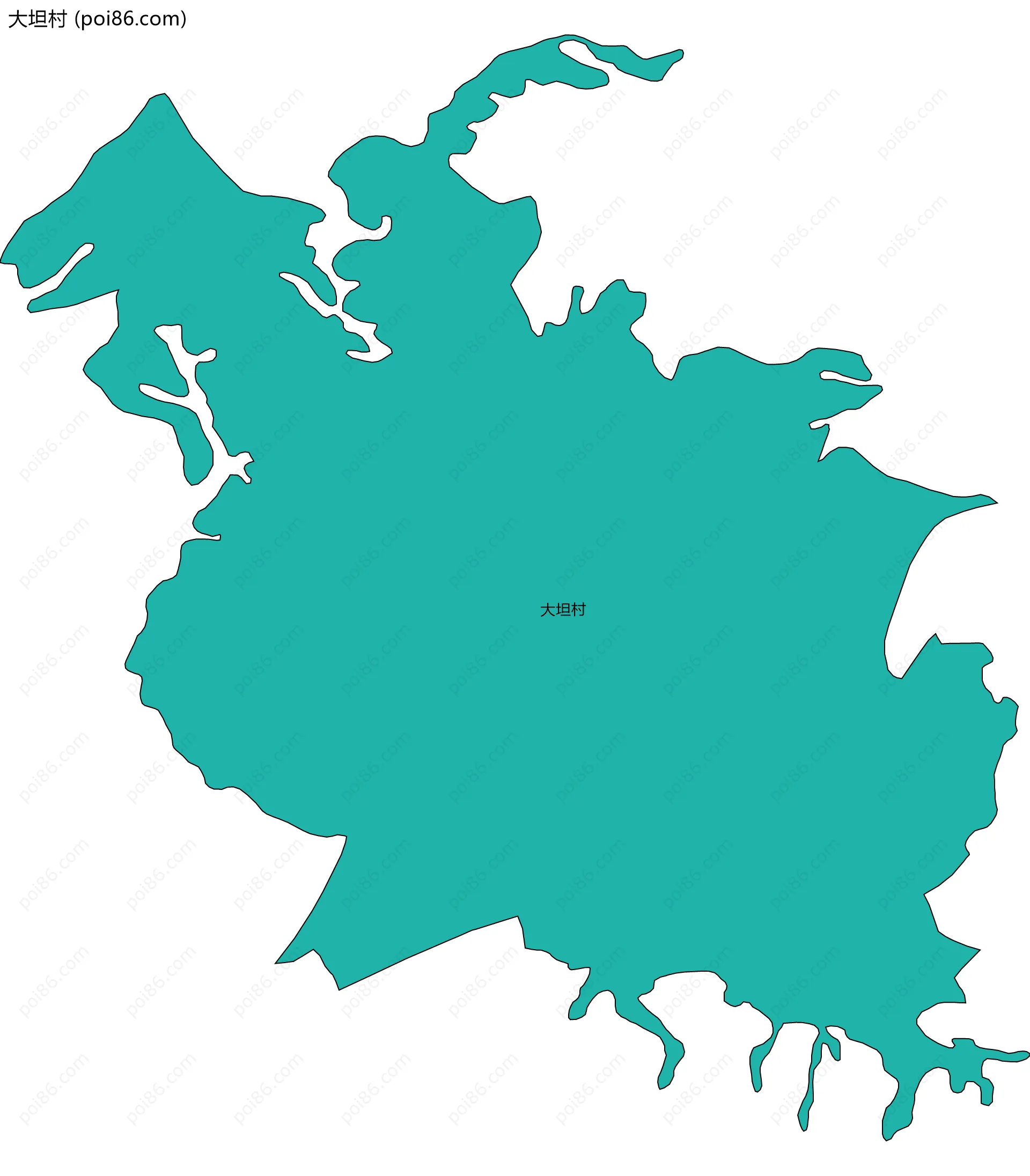 大坦村边界地图