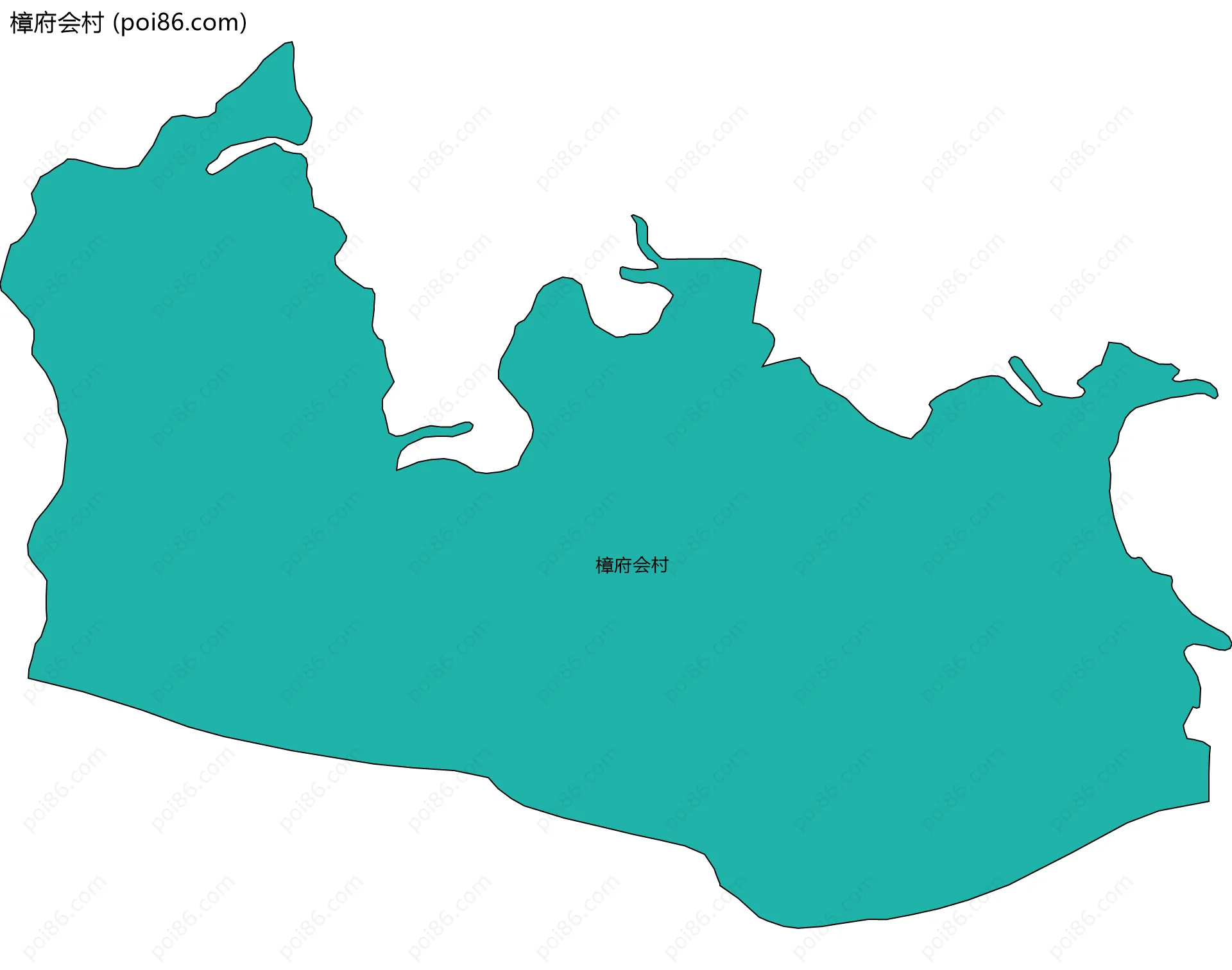 樟府会村边界地图