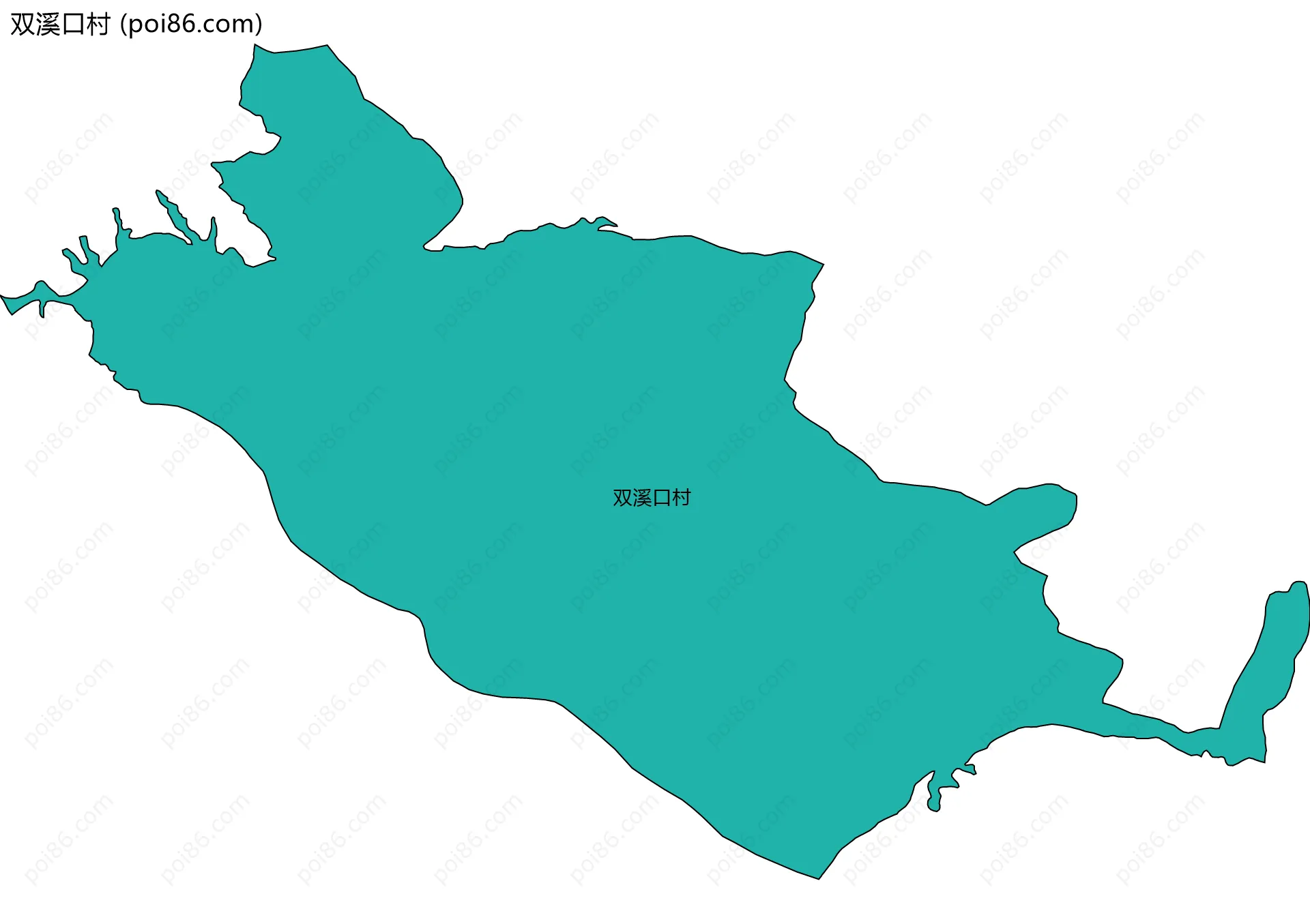双溪口村边界地图